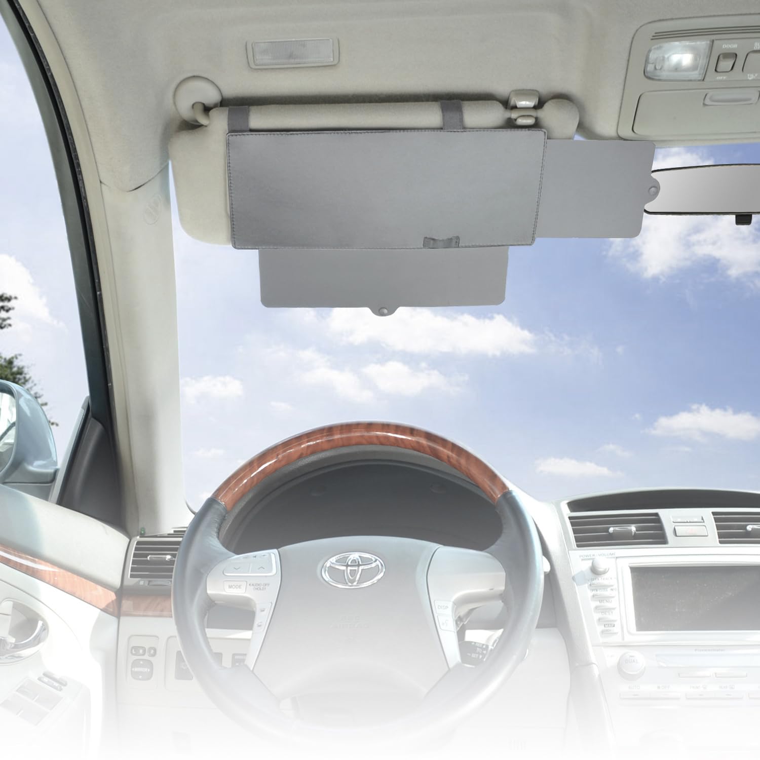 Car Visor Extender, Fullong Car Visor Sun Shade Extender, Windshield Shade And Side Window Shade (Gray)