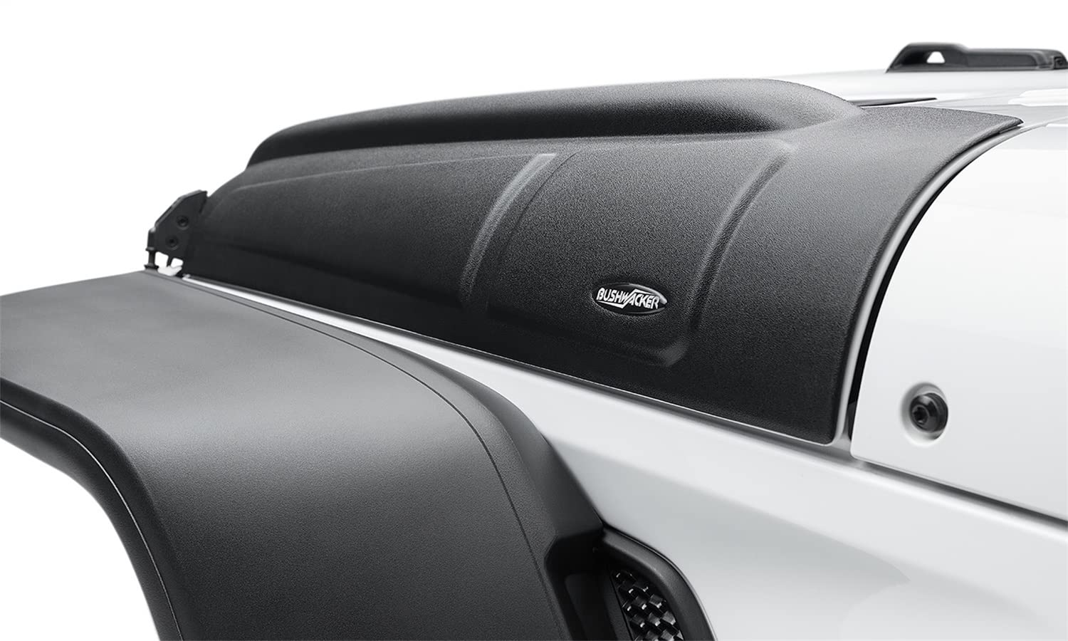 Bushwacker Trail Armor Hood Guard, 3-Piece Set, Black, Textured Finish, Model 14129, Fits 2007-2018 Jeep Wrangler JK Unlimited