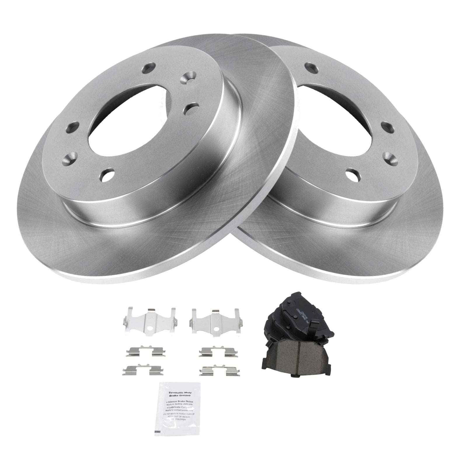 TRQ Rear Premium Posi Ceramic Disc Brake Pad & Rotor Kit for Hyundai