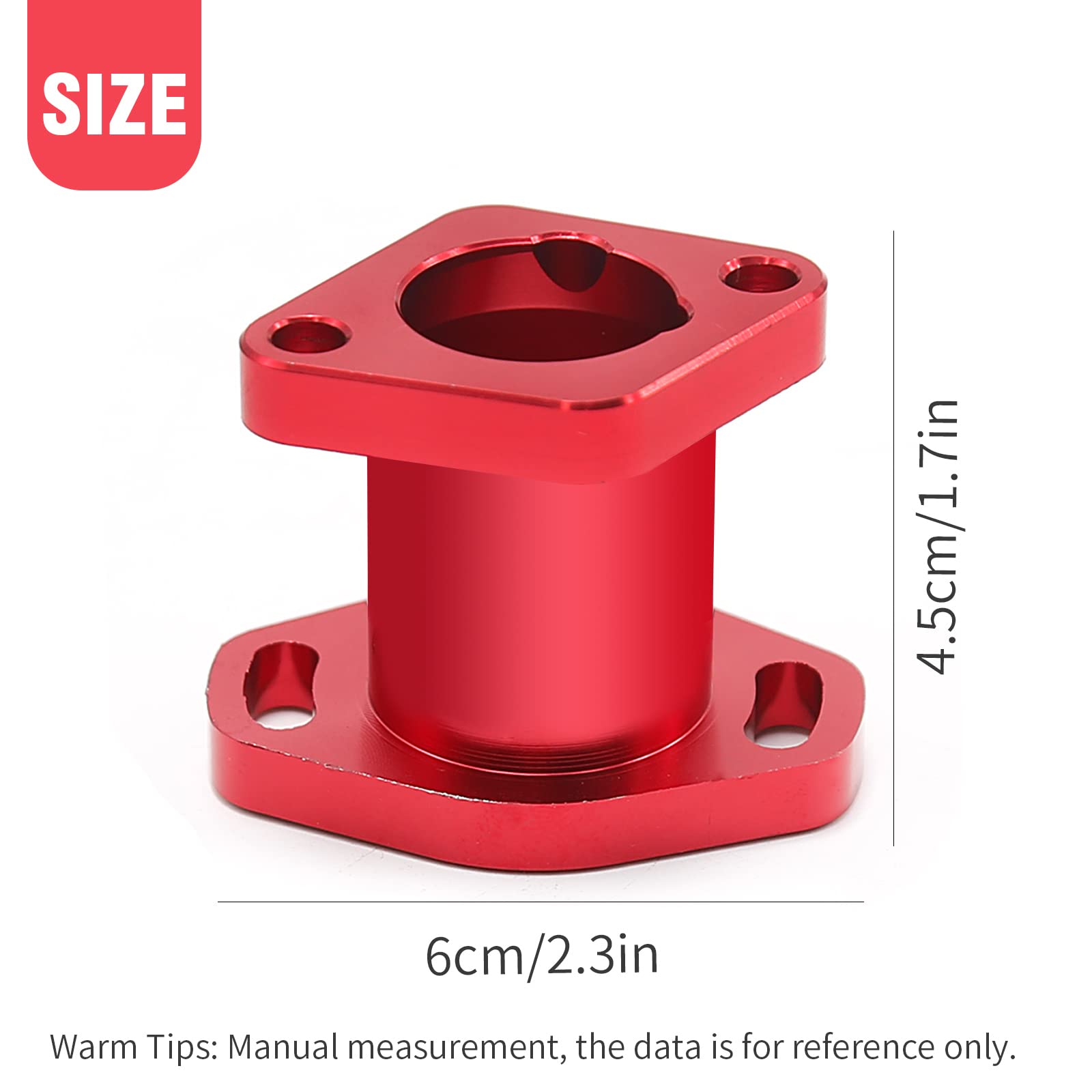 Go Kart Performance Racing Intake Manifold Vm22 Red Connector Is For Predator 212Cc Coleman For Honda Ct200U Gx160 Gx200 6.5Hp O