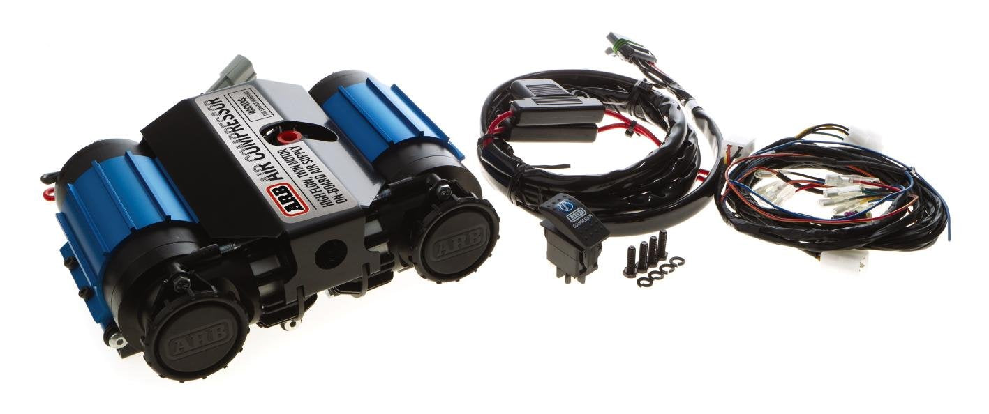 Arb Ckmta12 '12V' On-Board Twin High Performance Air Compressor, Ideal For Air Lockers Locking Differentials, Tire Inflator, Air