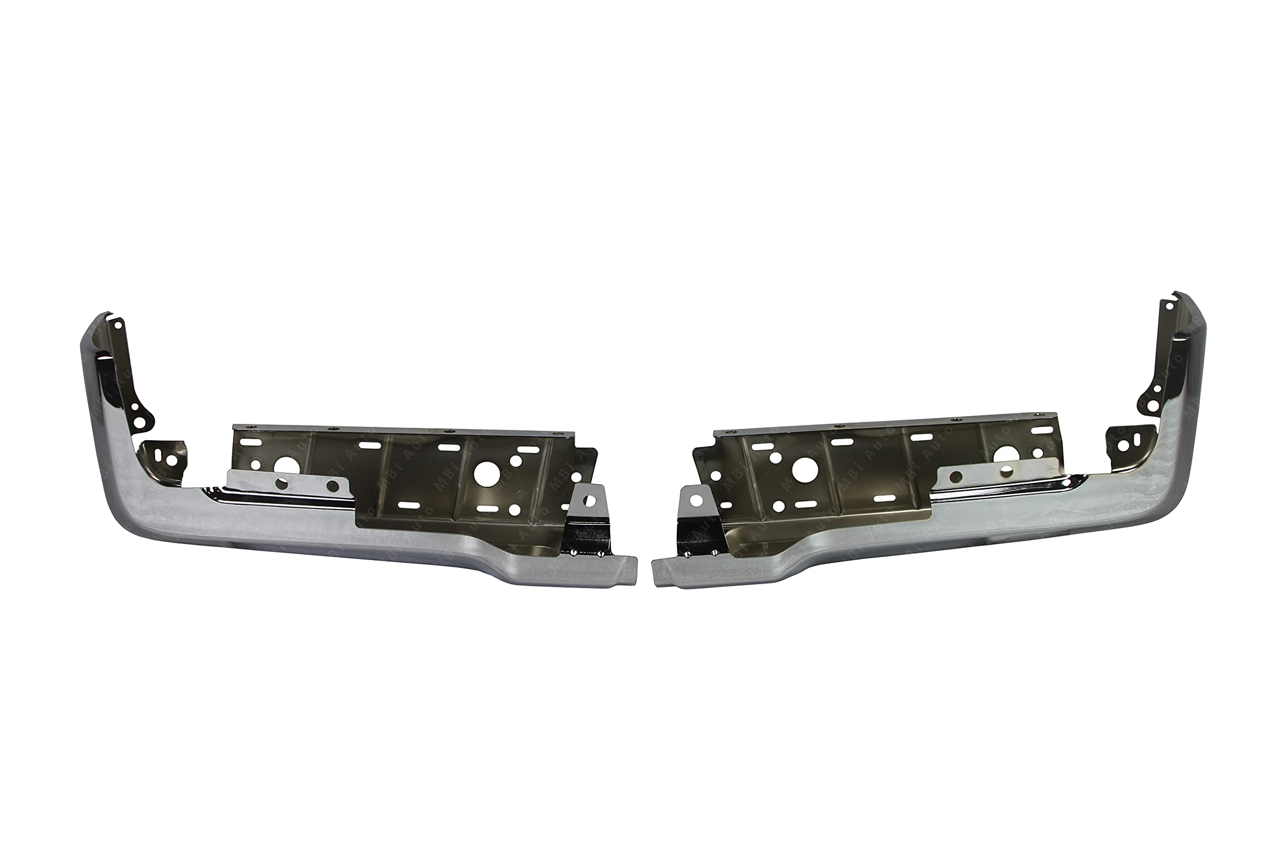 BUMPERS THAT DELIVER Chrome Steel Rear Bumper Face Bar Ends for 2017-2022 Ford F-250 F-350 Super Duty, Extra Large