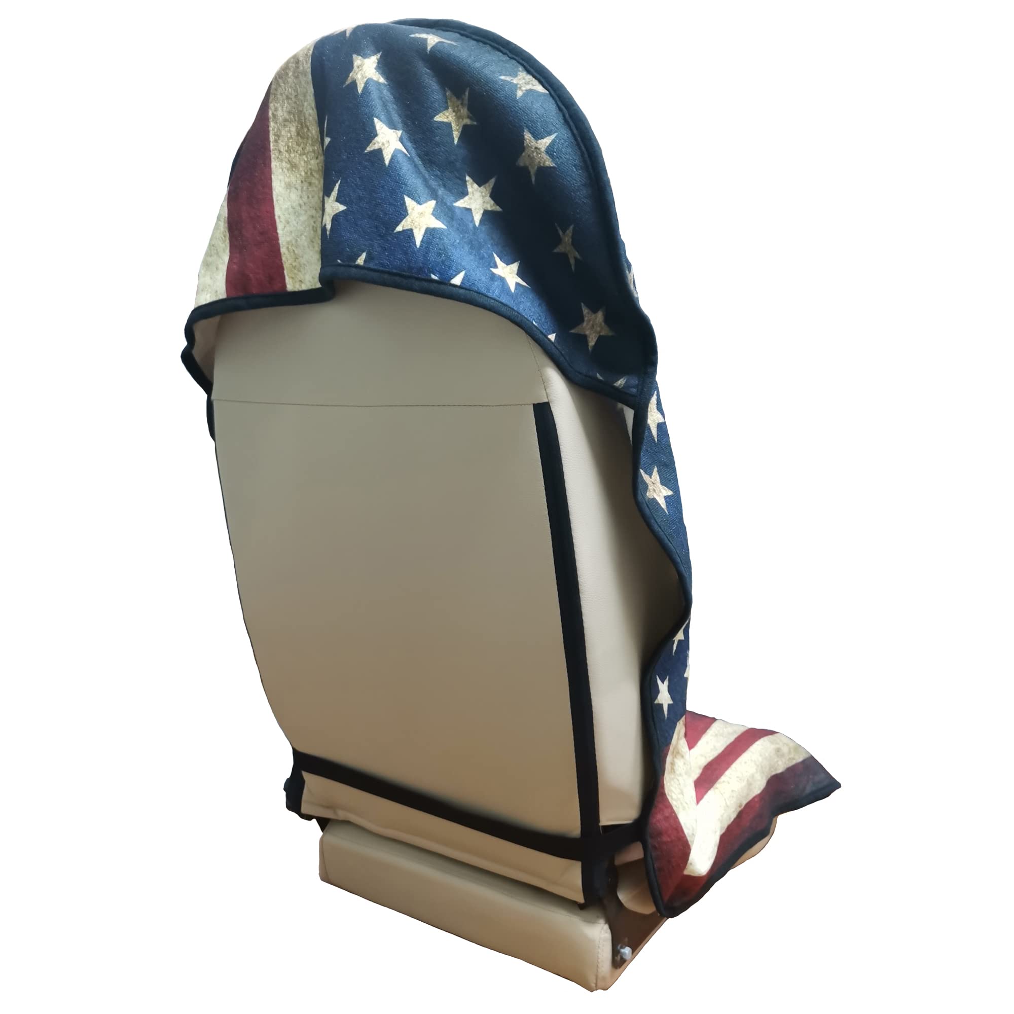Loyagour Car Seat Cover Protector Front Seats,For Gym Workout,Running,Swimming,Beach And Hiking,Waterproof Sweat Towel Bucket Seat Covers For Trucks Suv Jeep (American Flag, 1Pcs)
