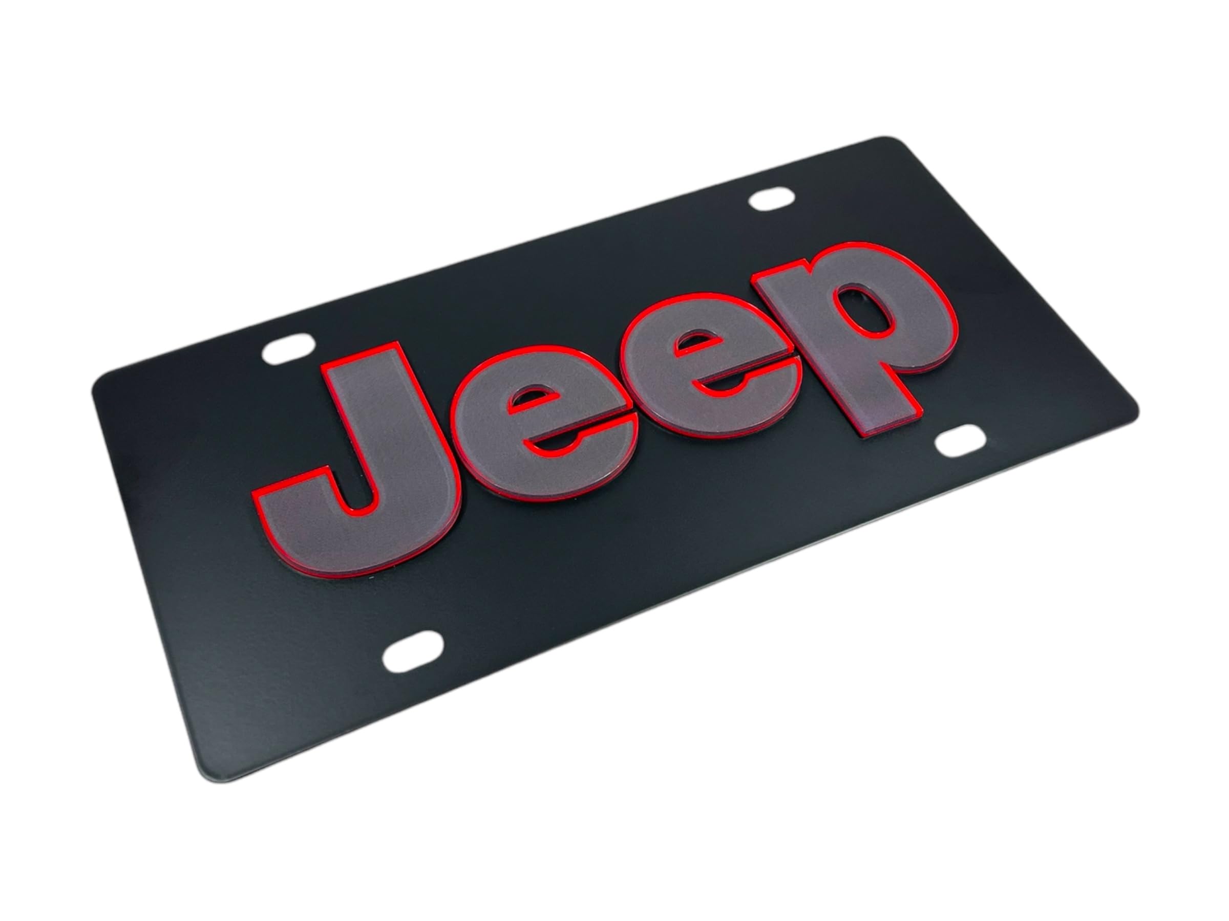 Eurosport Daytona- Compatible With -, Jeep Word - Carbon Steel License Plate
