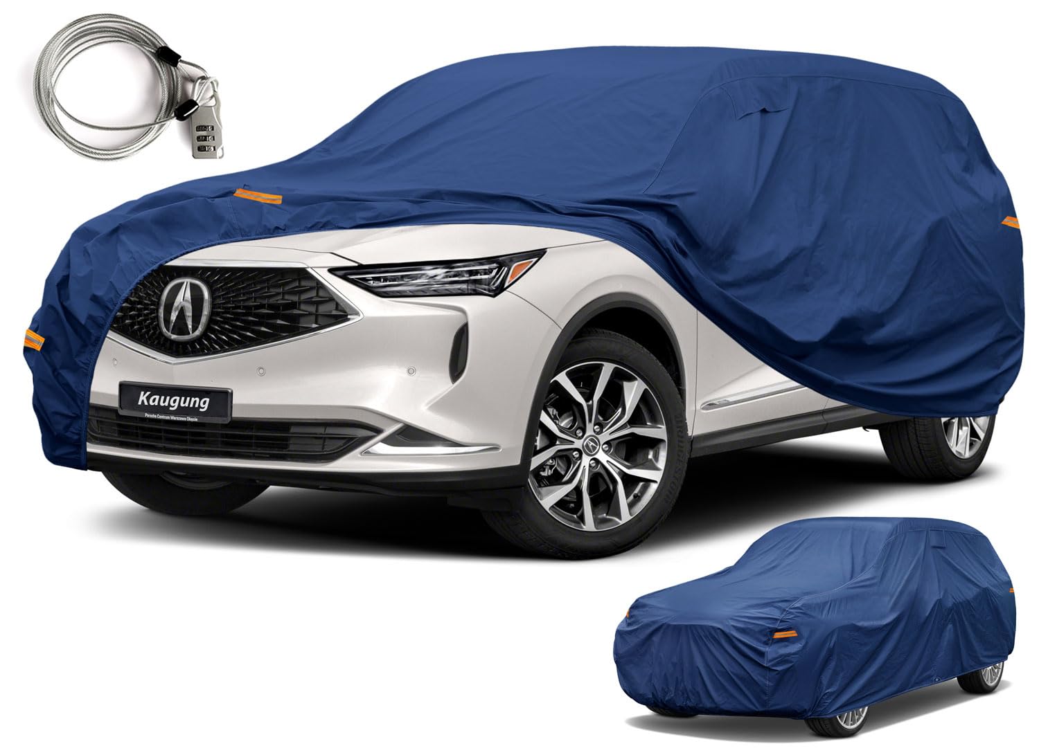 Kaugung Heavy Duty Car Cover Custom Fit Acura MDX (2001-2025), Waterproof All Weather Resistant Outdoor Sun Rain Dust Snow Prote