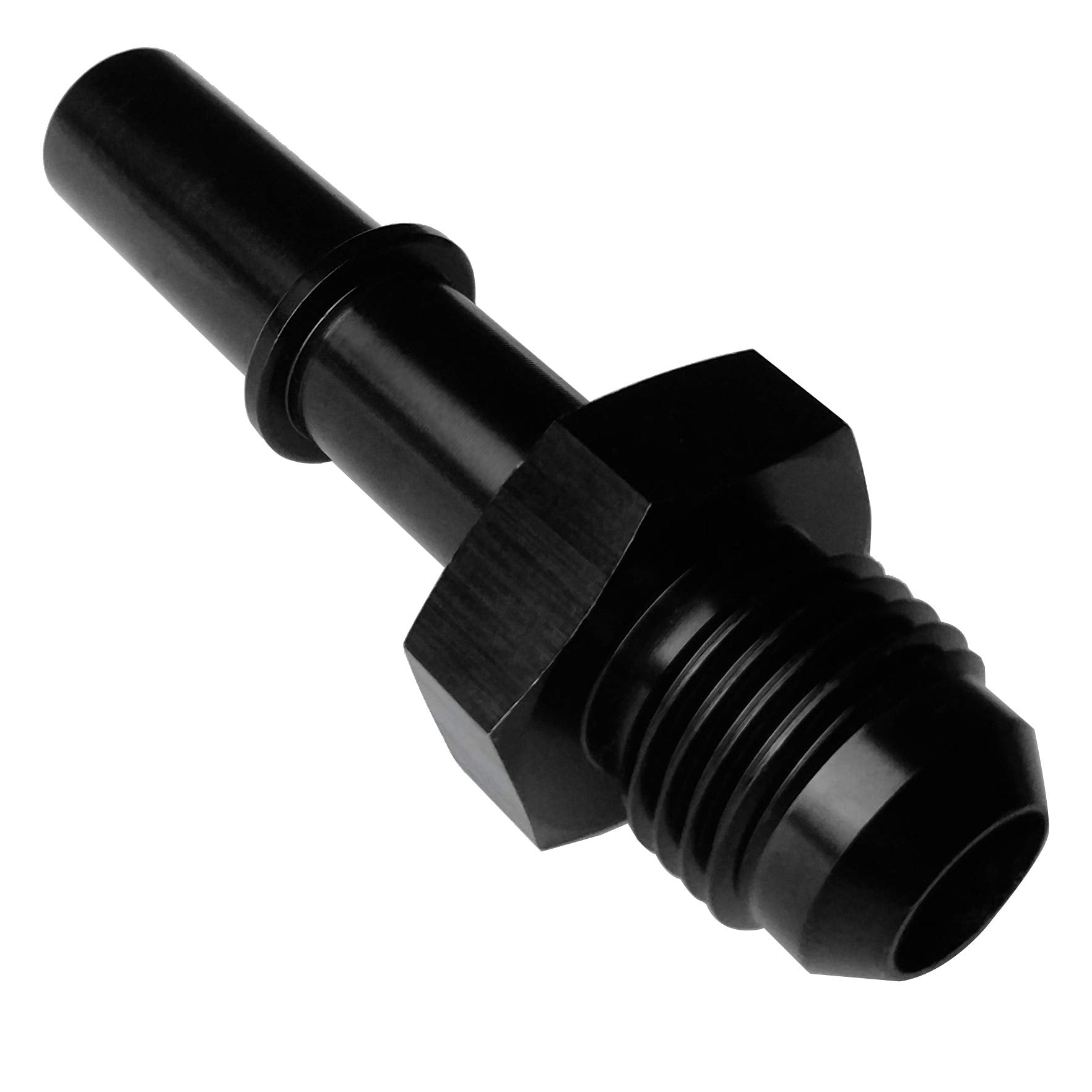 Aluminum 6An Flare To 5/16 Sae Quick Disconnect Male Push-On Efi Hose Fitting Adapter Jic 6 An 9/16-18 Male To 5/16 Inch Sae Black Anodized