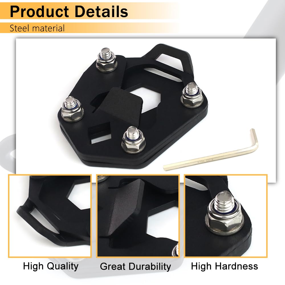 Rearace Motorcycle Kickstand Enlarger Compatible With Royal Enfield Himalayan 2020-2023, Foot Side Stand Enlarger Kickstand Exte