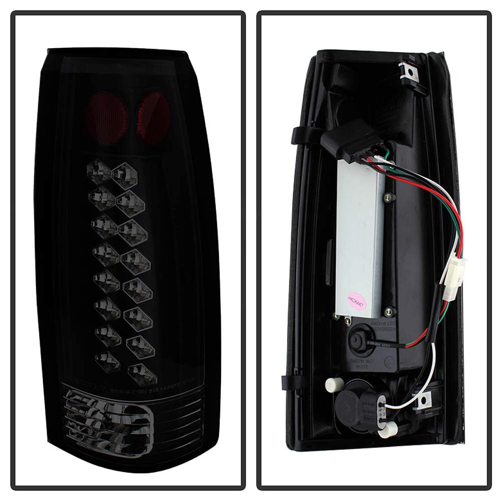 ACANII LED Tail Lights for 1988-1998 Chevy Silverado GMC Sierra Black Smoked Lamps Pair Set Left+Right