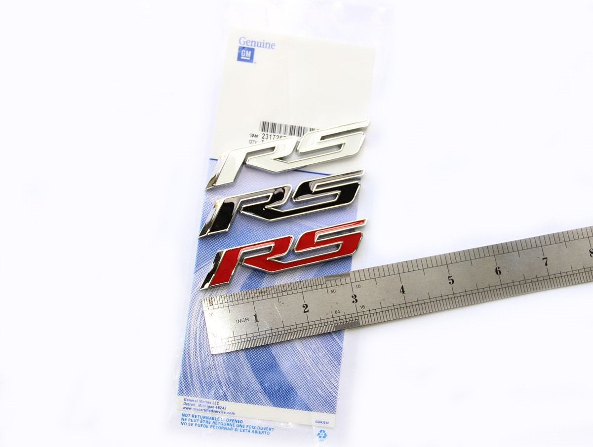 Yoaoo 1X Oem Grille Rs R S Emblem Badge 3D Logo Allloy For Camaro Gm Series Black