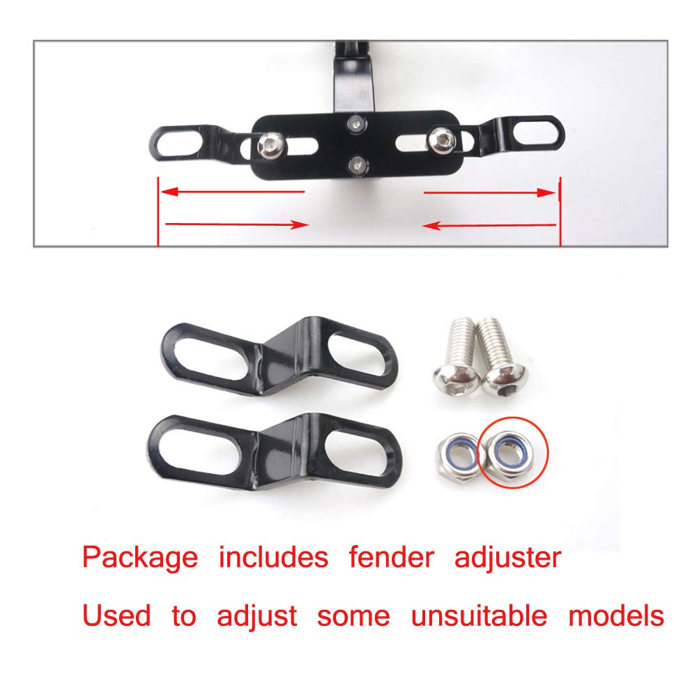 Mdpromcp Universal Motorcycle Fender Eliminator With Led Light Cnc Aluminum License Plate Bracket (Blue)