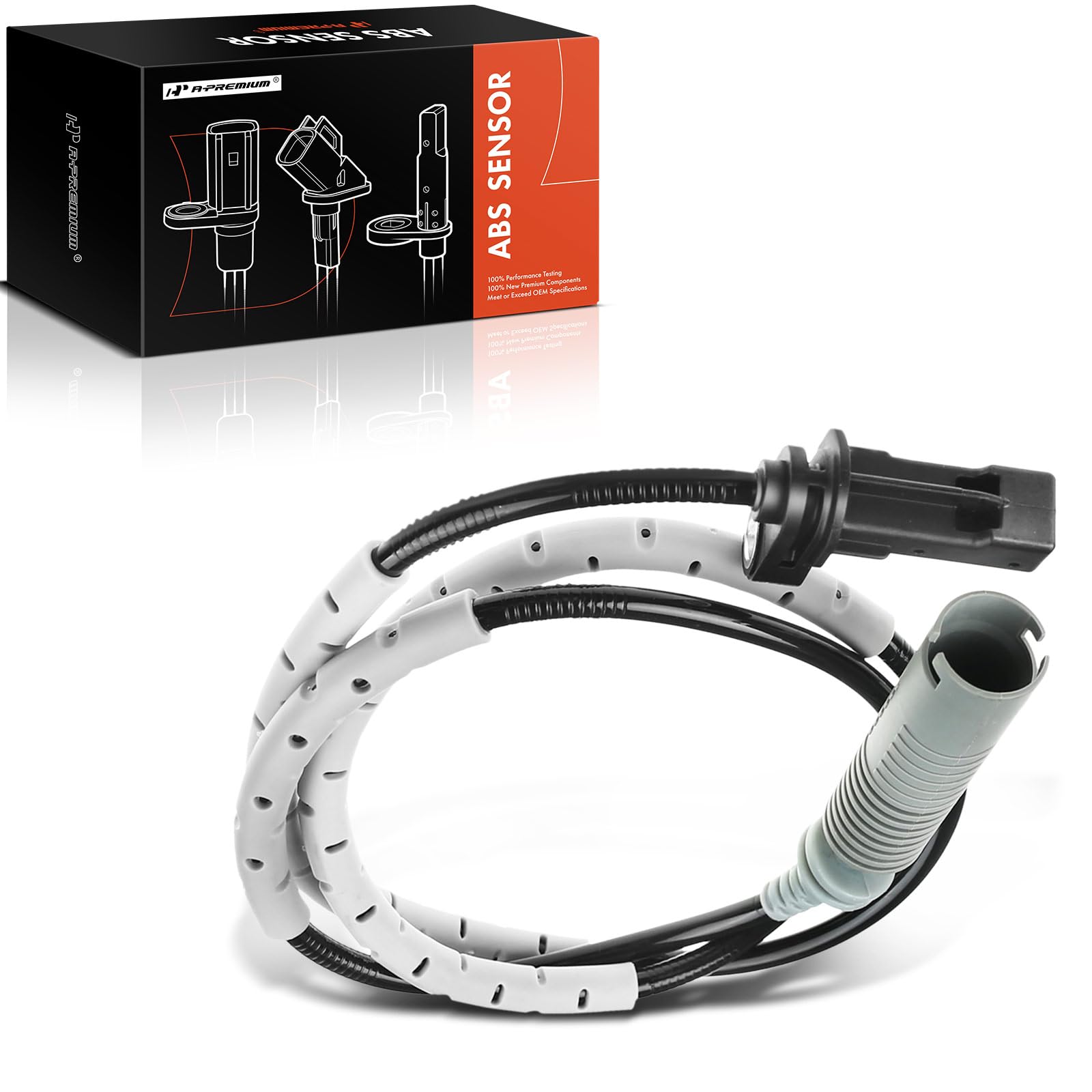 A-Premium Rear Left Or Right Abs Wheel Speed Sensor - Compatible With Bmw Models - 128I 2008-2013, 323I 2006-2007/2009-2011, 325