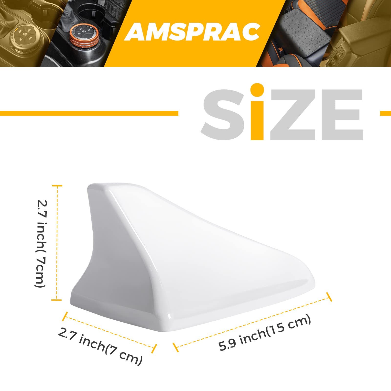 Amsprac Shark Fin Antenna Cover,Car Antenna Caps Fit For Kia Optima 2014-2020,Sonata 2015 2016 2018 2019,Genesis Sedan G80 2015-
