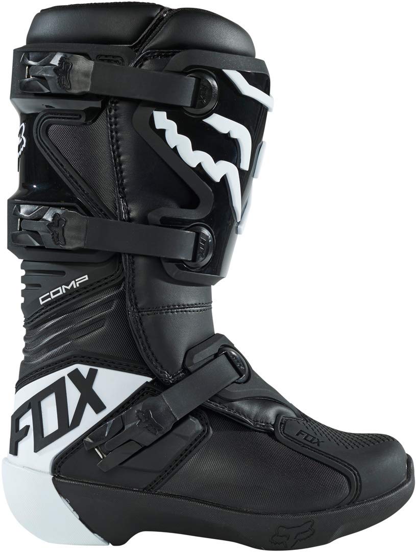 Fox Racing Youth COMP Motocross Boot, Black, Size 4 Big Kid, Polyester, Model 27689