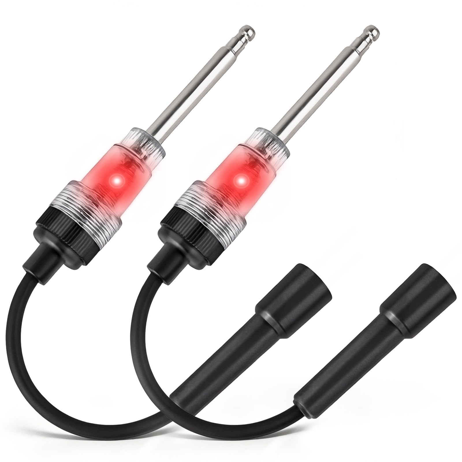 2PCS Spark Plug Tester, Inline Spark Tester, Ignition Coil Tester Tool for Engines for Automotive, Cars, Lawnmowers, Small & Big