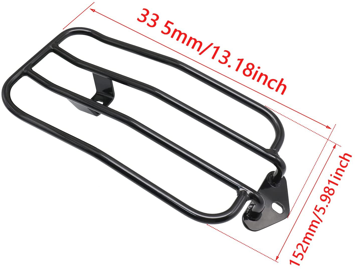 VASTMT Luggage Support Rack for 2017-2024 CMX 300/500 Rebel, Metal, Black, Model HH-HDWJ-CM300-CH, Rear Solo Seat Shelf