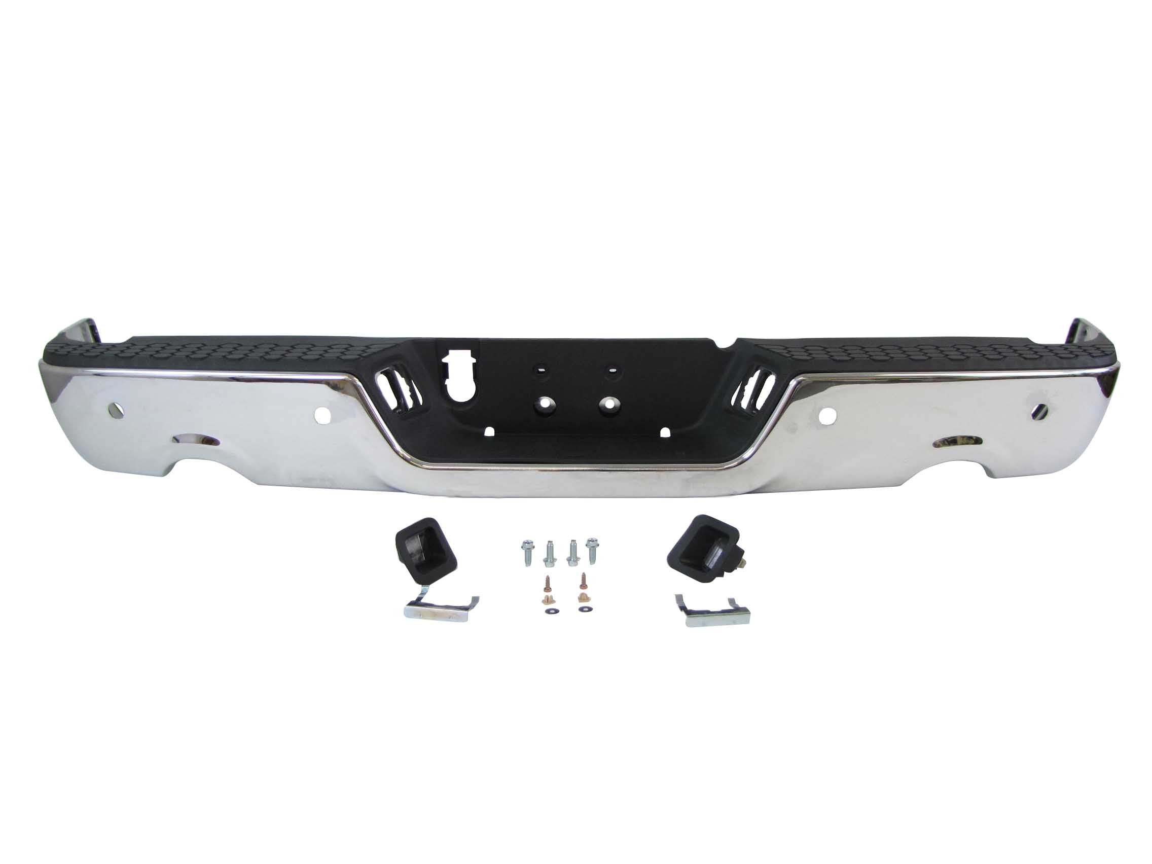 2009-2013 Dodge Ram Pickup 1500 Rear Step Bumper Chrome Assy (W/sensor Hole, W/dual Exhaust Cut-outs) CH1103119
