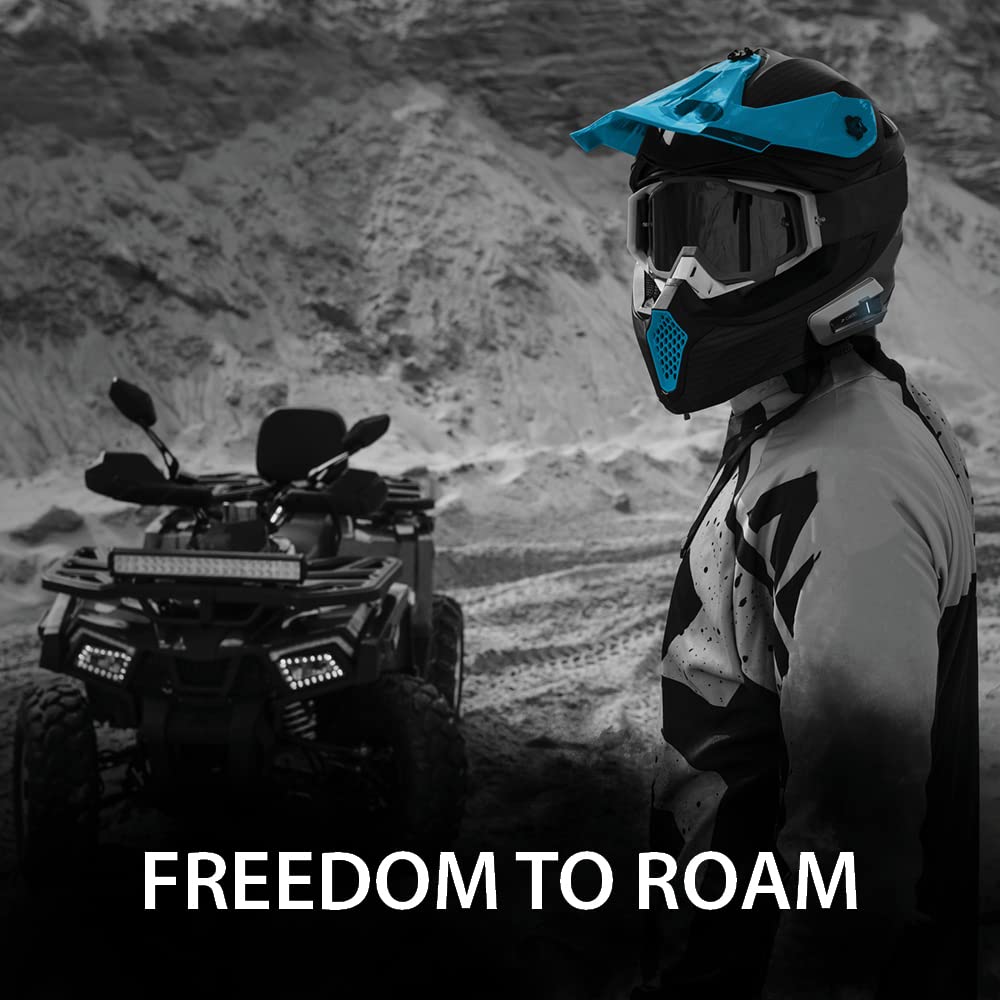 Cardo PACKTALK Edge Off-Road Vehicles ORV, Snowmobile, Side x Side, ATV Communication for Every Terrain - Dual Pack, Black