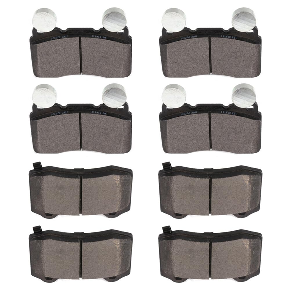 Scitoo D1474 D1053 Semi-Metal Brake Pads Kits Front & Rear Replacement For Chevrolet Camaro 2011-2015