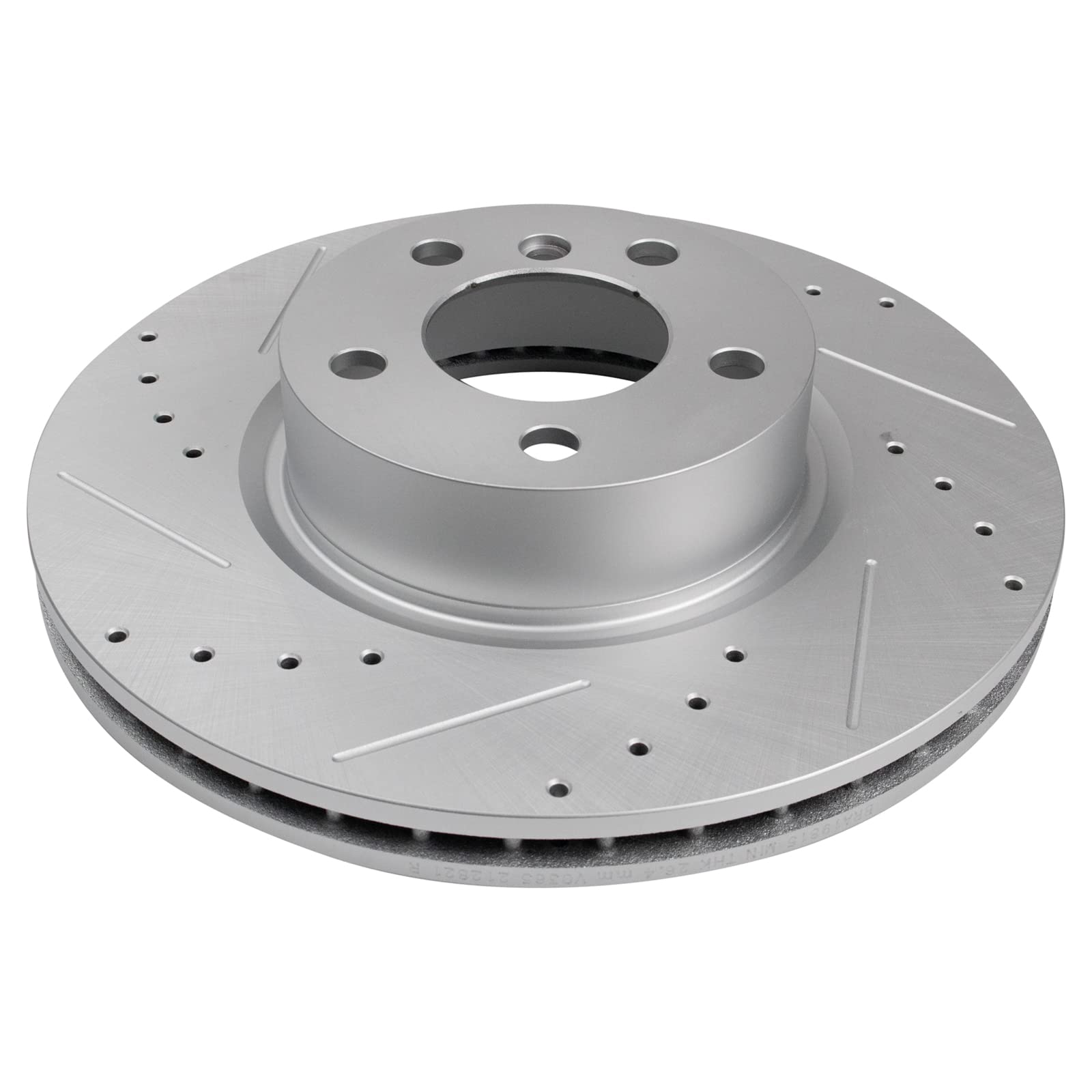 Trq Front Performance Brake Rotors Set Premium G-Coated Cross Drilled & Slotted Compatible With 2011-2017 Bmw X3 2015-2018 X4