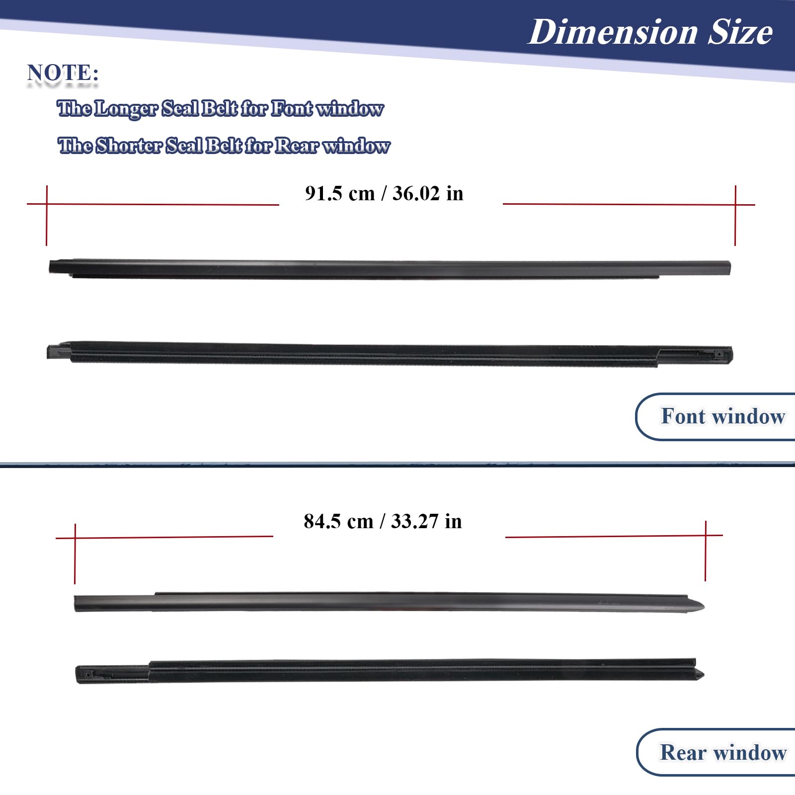 Itranmc Weatherstrip Window Molding Trim Seal For 2009-2021 Dodge Ram 1500 2500 3500 4500 5500 Truck Crew Cab,Black Outer Door W