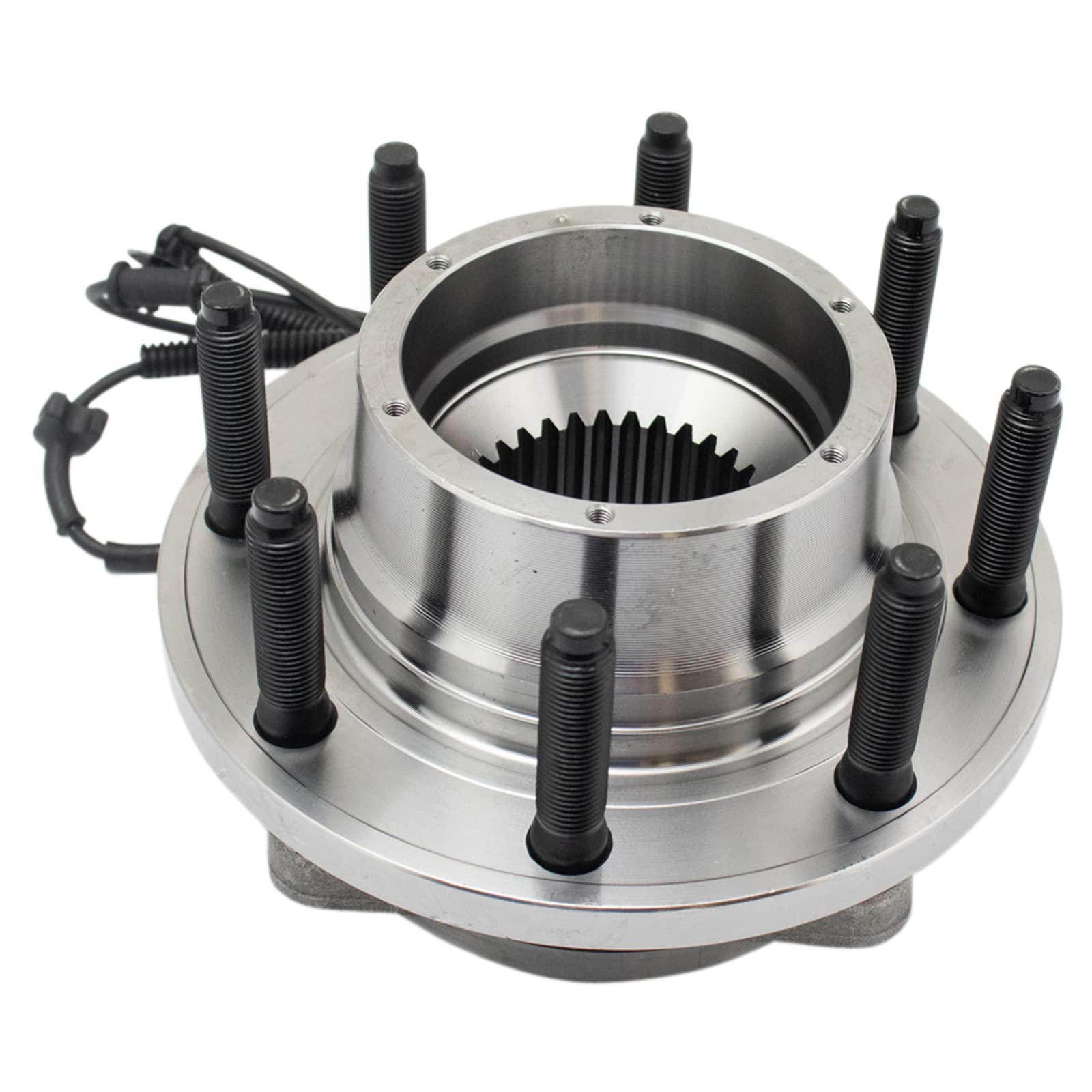 Trq Front Rear Wheel Bearing & Hub Assembly 4Wd With Abs Sensor Compatible With 2017-2022 Ford F-250 Super Duty F-350 Super Duty