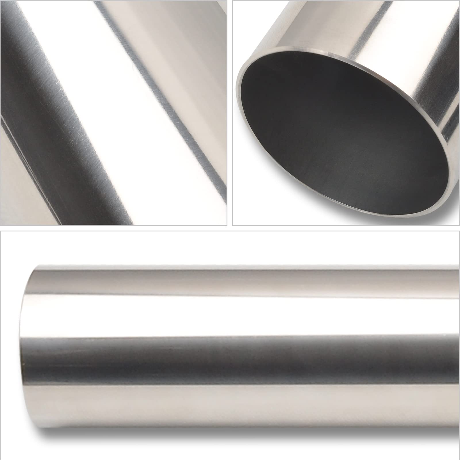 Fgjqefg 4 Inch Straight Diy Custom Mandrel Exhaust Pipe Tube Pipe, 30 Inch Length, 4'' Od Mandrel Straight Pipe, T304 Stainless Steel, Universal Fitment - 1Pc