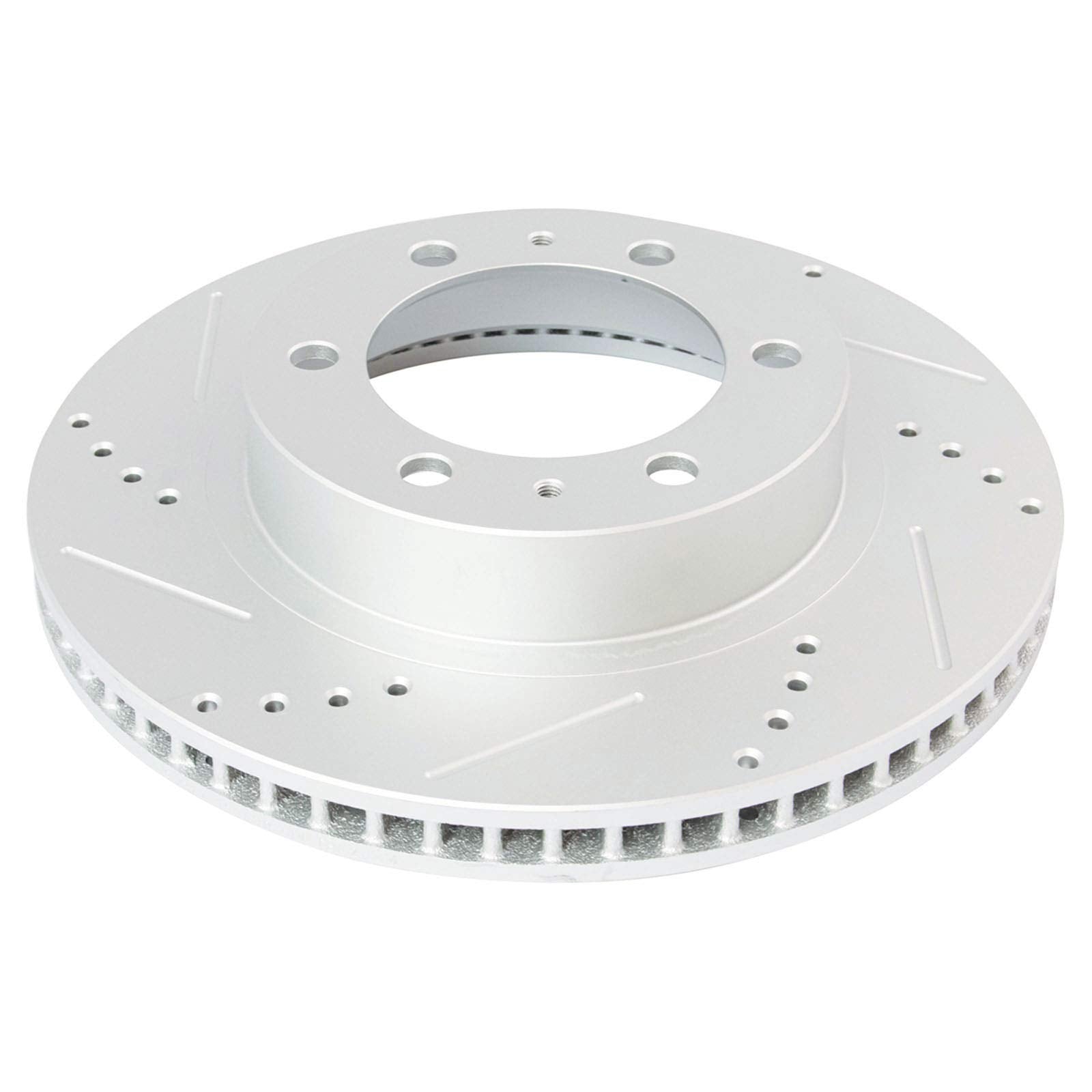 Trq Front Performance Brake Rotors Set Premium G-Coated Cross Drilled & Slotted Compatible With 2003-2009 Toyota 4Runner 2007-20