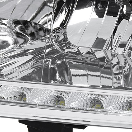 Spec-D Tuning LED Projector Headlights Chrome Compatible with 1994-2001 Dodge Ram 1500, 1994-2002 Dodge Ram 2500/3500, Left + Ri