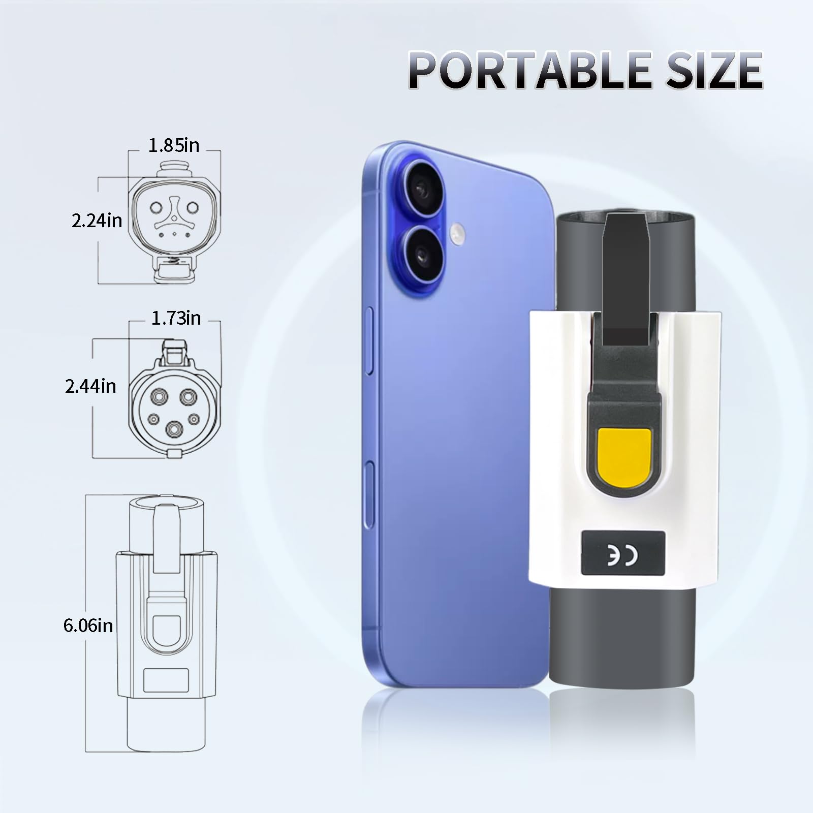 EVHIKING NACS to J1772 Adapter for NACS Charger (Only to J1772), Converter Up to 50Amp 240V AC with Combination Lock-Press-Safet