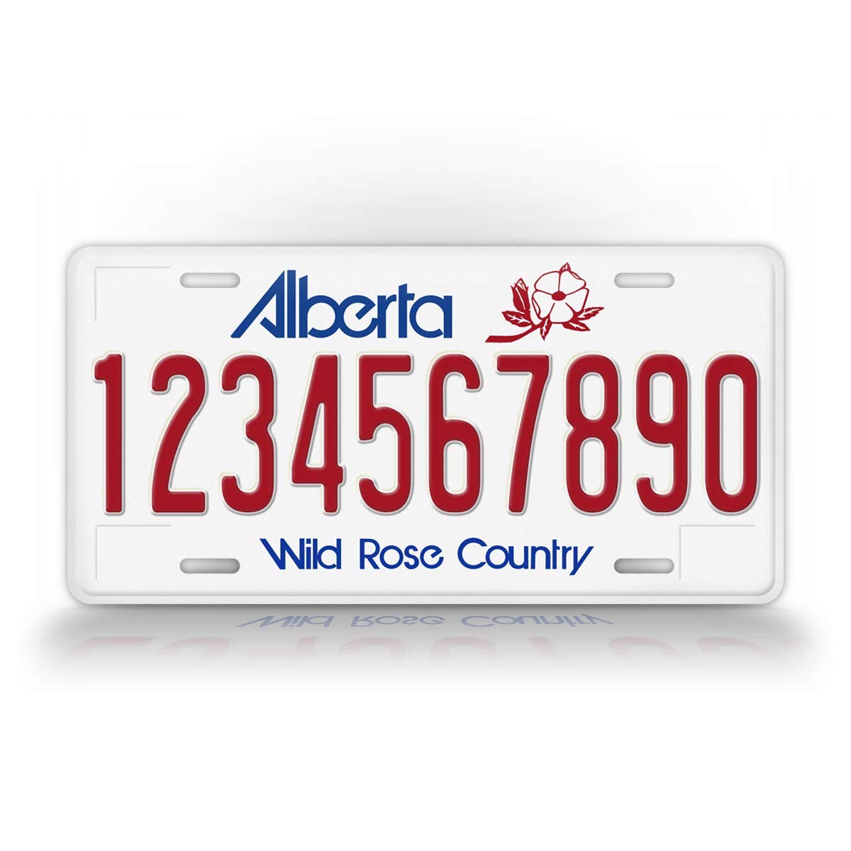 Signsandtagsonline Personalized Alberta Canada Wild Rose Country License Plate Any Text Custom Auto Tag