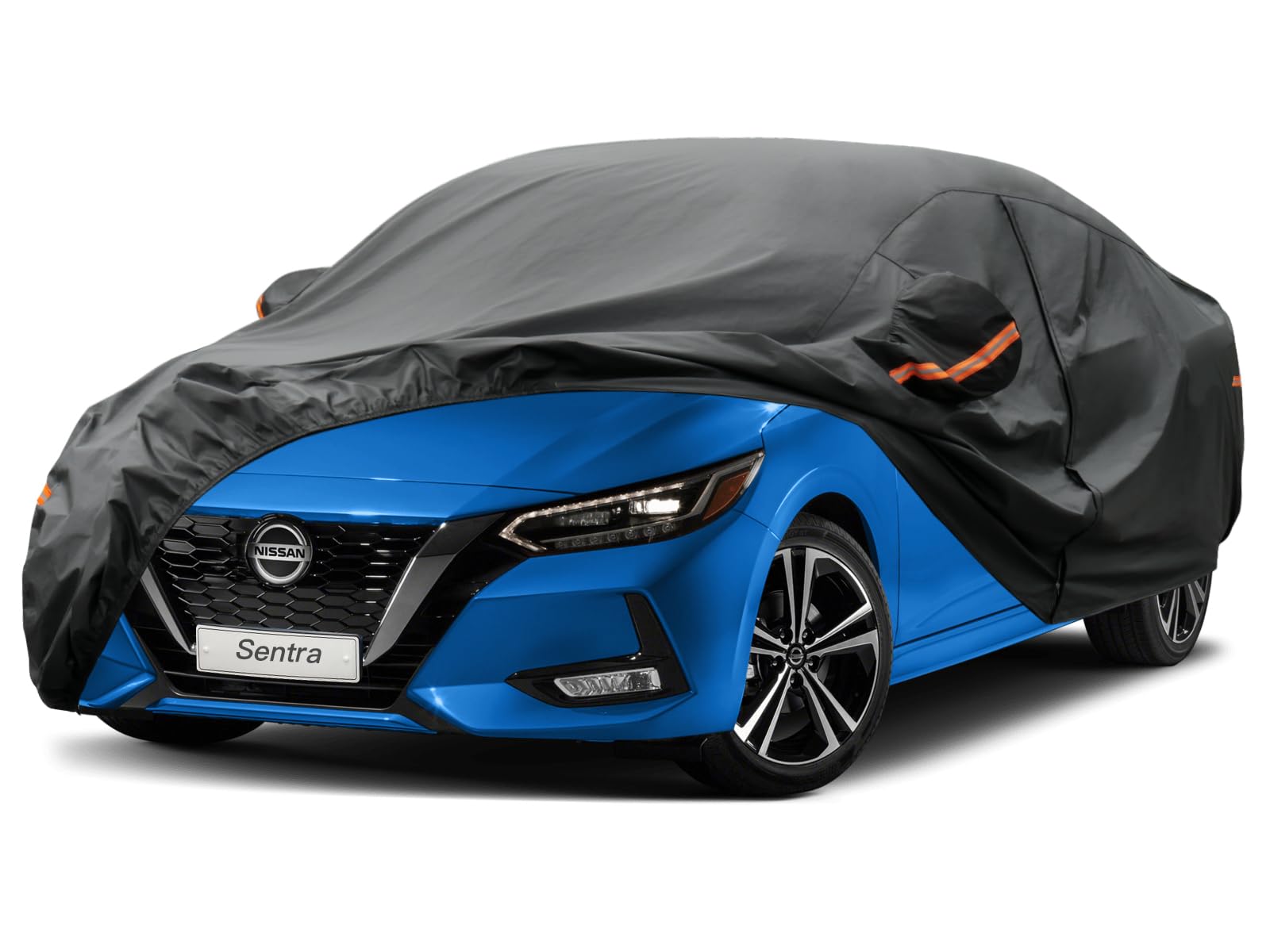 Kayme 7 Layers Car Cover Custom Fit For Nissan Sentra (2000-2024) Waterproof All Weather For Automobiles, Outdoor Full Cover Rai