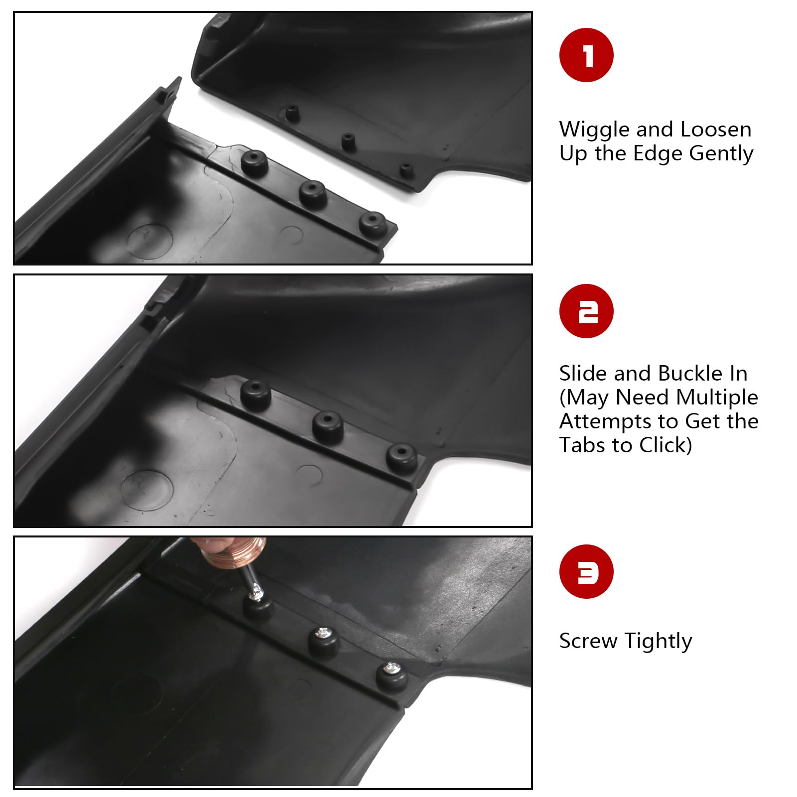 Ikon Motorsports Rear Diffuser Compatible With 2016-2024 Chevy Camaro, Glossy Black Pp Rear Bumper Lip Lower Body Protection Avo