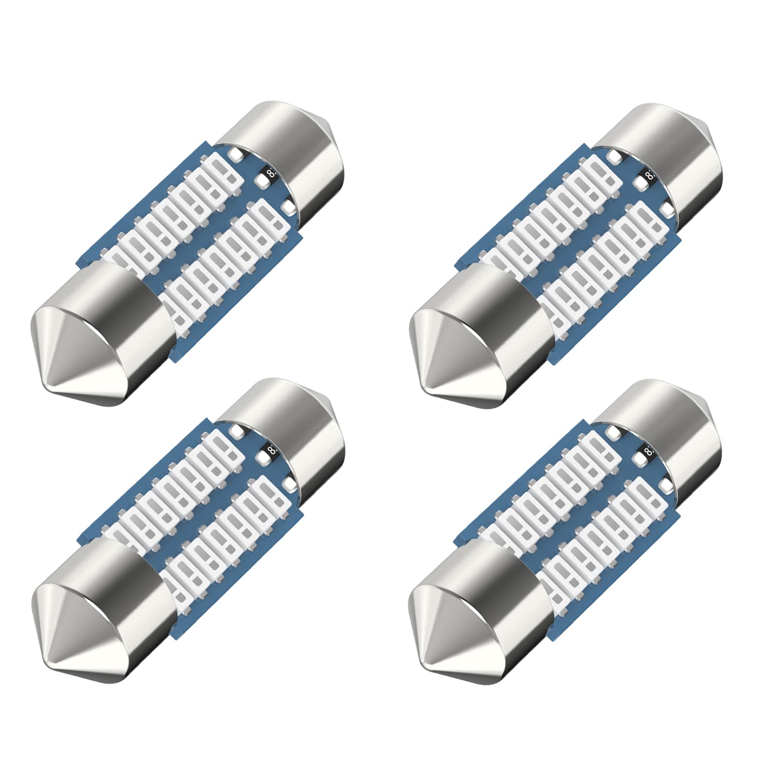 Serundo Auto De3175 Led Car Bulb 31Mm 1.22In Led Festoon Bulb  De3021 De3022 De3023 6428 6430 7065 Led Festoon Bulb  Interior Led Used For Car Map Dome Light Etc Pack Of 4Pcs Red Color -Like New