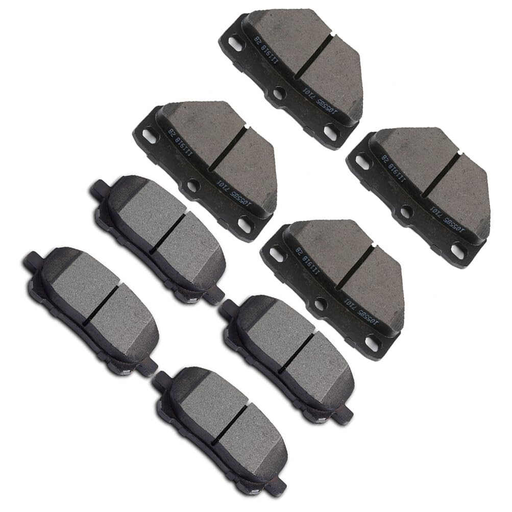 Automuto 8Pcs Front & Rear Disc Brake Pads Set D823 D923 For Pontiac Vibe 2003-2006,For Toyota Corolla 2005-2006,For Toyota Matr