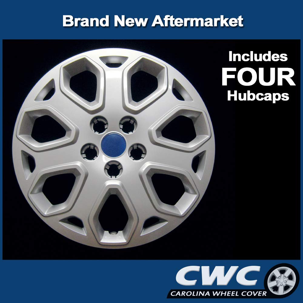 Carolina Wheel Cover Premium Replica Hubcap Set, 16-Inch Silver Wheel Covers for Ford Focus 2012-2014 (4 Pieces)