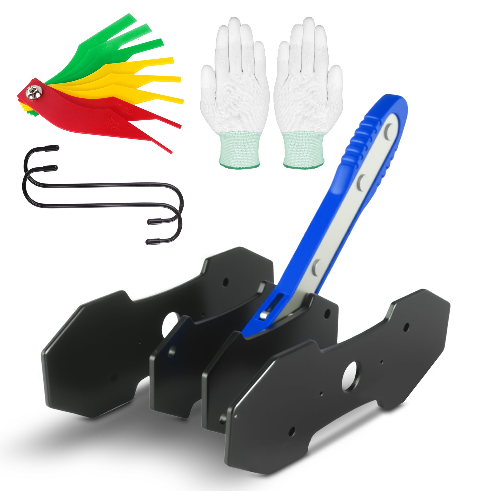 ZBFACAI Brake Caliper Press Tool Kit, Ratcheting Piston Spreader with 2 Steel Plates, Practical Caliper Piston Compressor Tool f