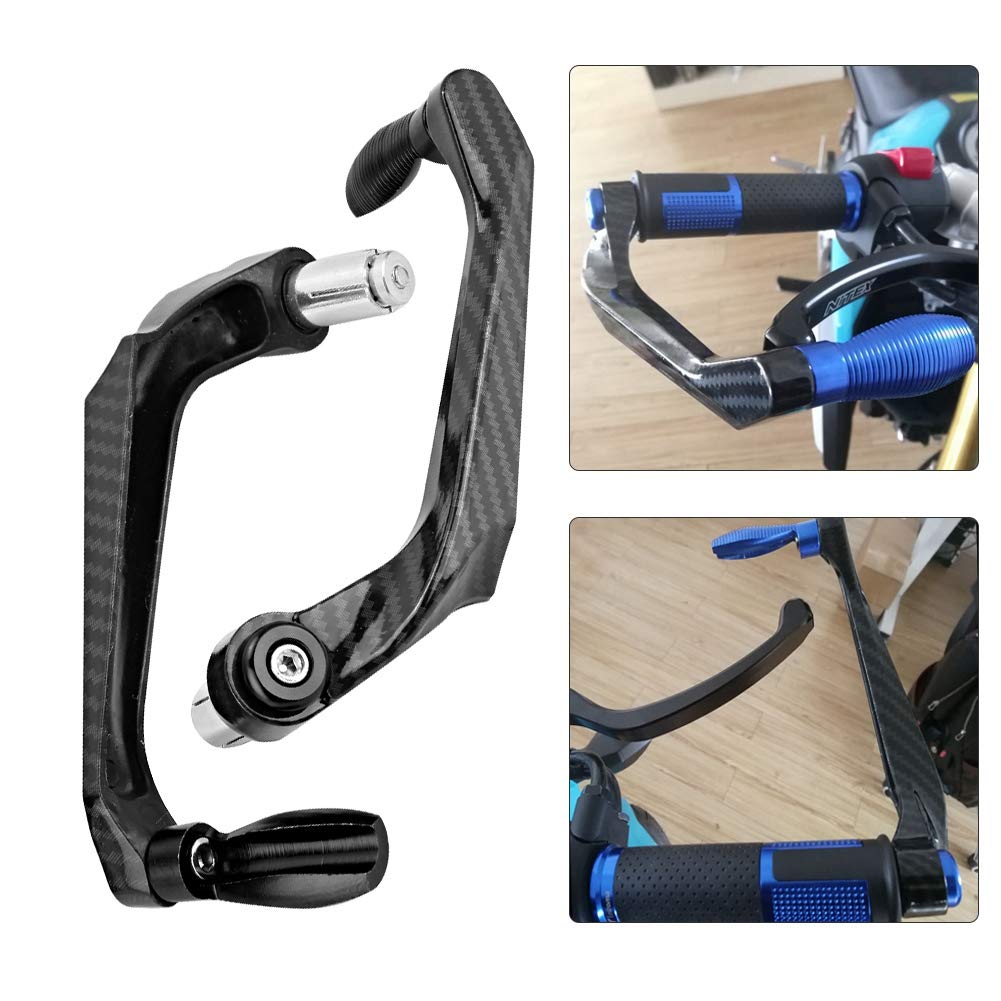 KIMISS Universal 7/8in 22mm CNC Aluminum Handlebar Brake Clutch Lever Hand Guard Protector for Motorcycle, Motorbike, Scooters,