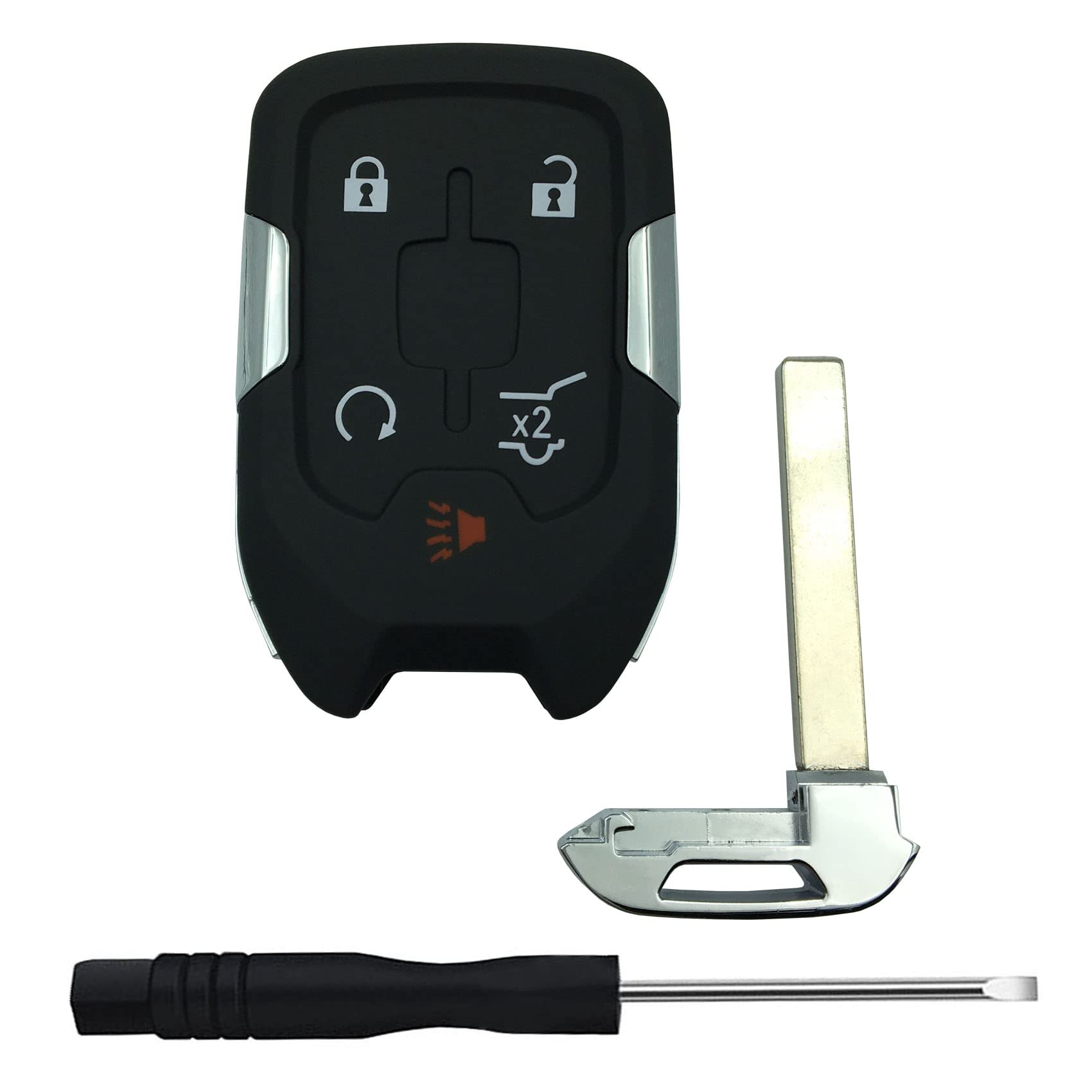 Replacement Keyless Entry Remote Key Fob Shell Case For Gmc Acadia Terrain Yukon Chevy Suburban Tahoe Car Key Fob Cover (5 Butto