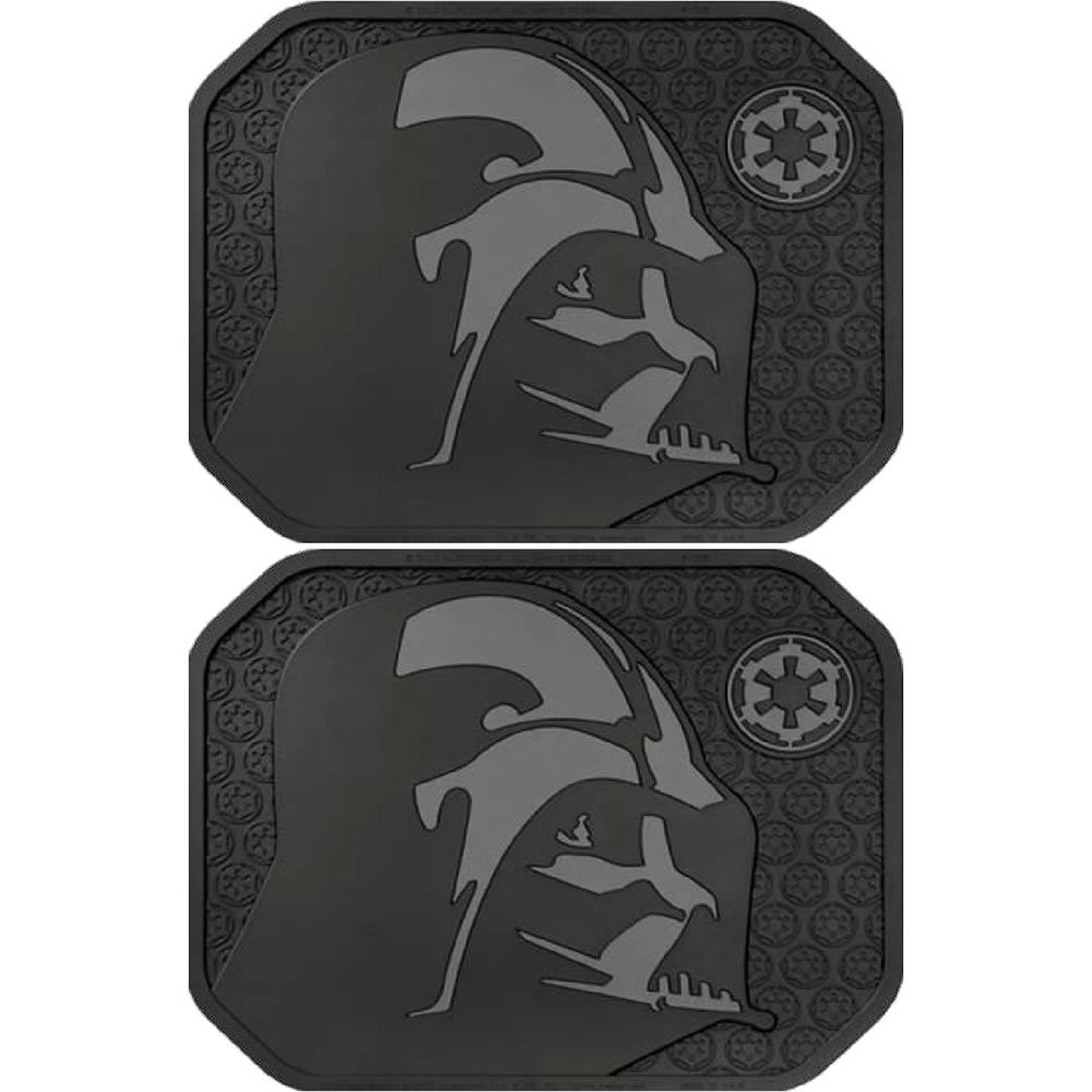 Plasticolor Star Wars Darth Vader Rubber Floor Mats - All-Weather, Black, 4PC Set, Model VADER4 for Car, Truck, SUV