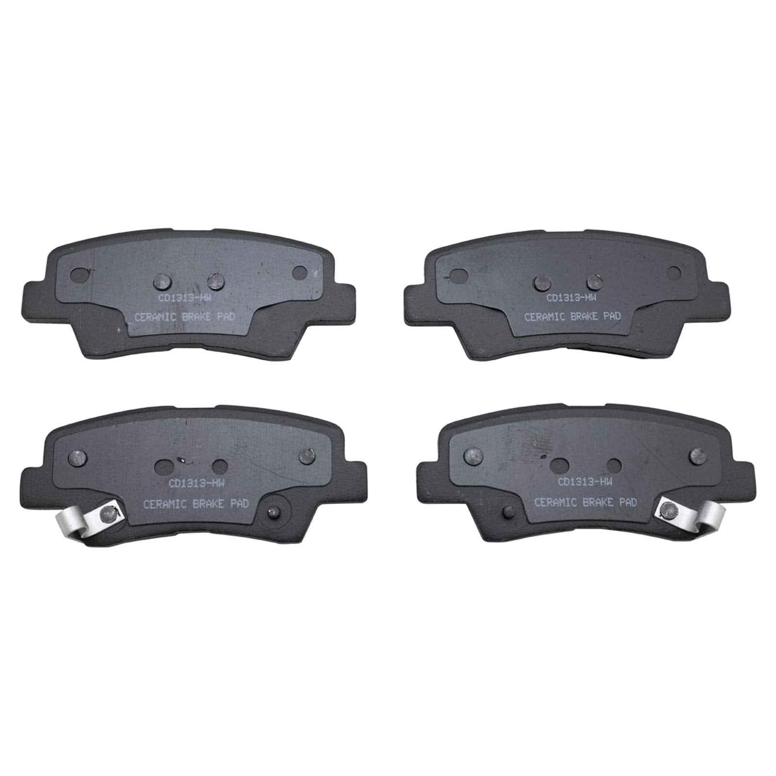 Trq Rear Brake Pad & Rotor Kit Brake Pads Brake Rotor Ceramic Premium G-Coated Compatible With 2010-2011 Hyundai Azera 2009-2010