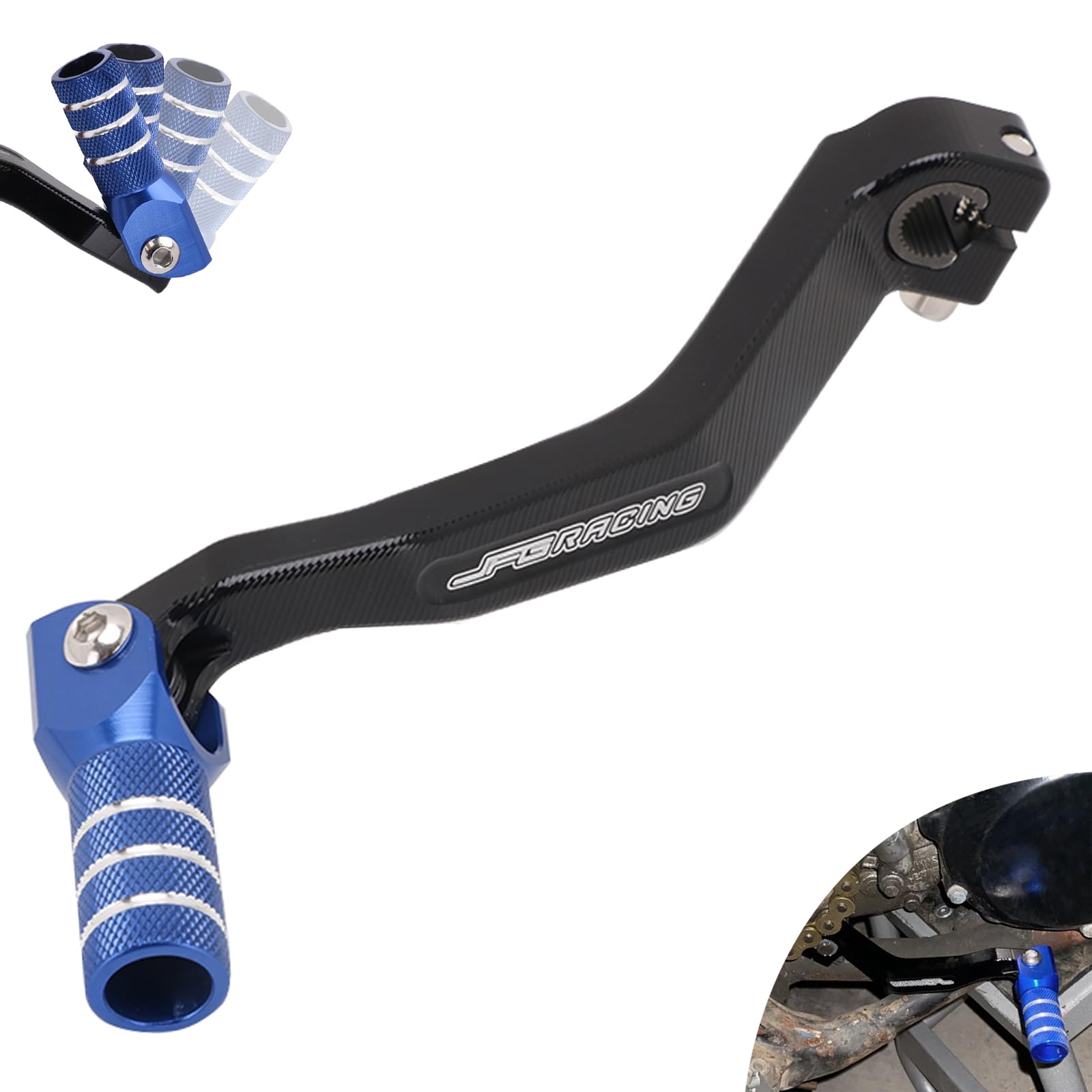 Jfg Racing Dirt Bike Shifter,Folding Motorcycle Gear Shift Lever Cnc Yz85 2002-2024/Yz65 2018-2024/Yz125 Yz250 05-24/Yz125X 17-23/Yz250X 16-23/Yz125G Yz250G 2016-Blue