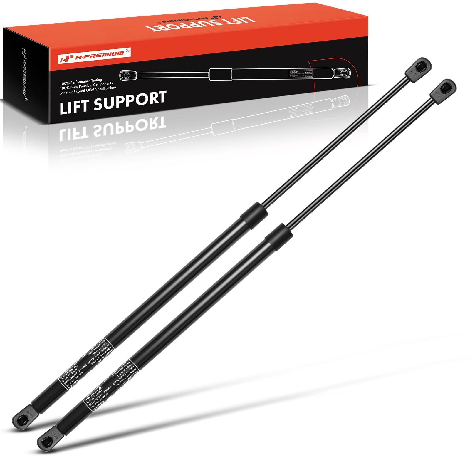 A-Premium Rear Window Glass Lift Supports Shock Struts Compatible With Jeep Models - Wrangler 2007 2008 2009 2010 Jk Series Spor