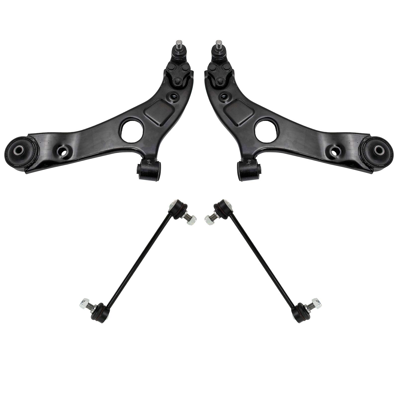 Trq Front Suspension Kit Control Arm With Ball Joint Sway Bar Stabilizer Link Compatible With 2012-2014 Hyundai Azera Sonata 201