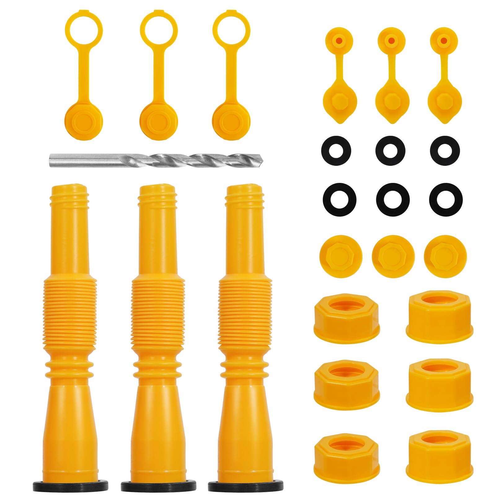 Gas Can Spout Replacement Kit,Extended 11.8 Inch Gas Can Spout Replacement Fits 5 Gallon Gasoline Cans,With Flexible Nozzles,Scr