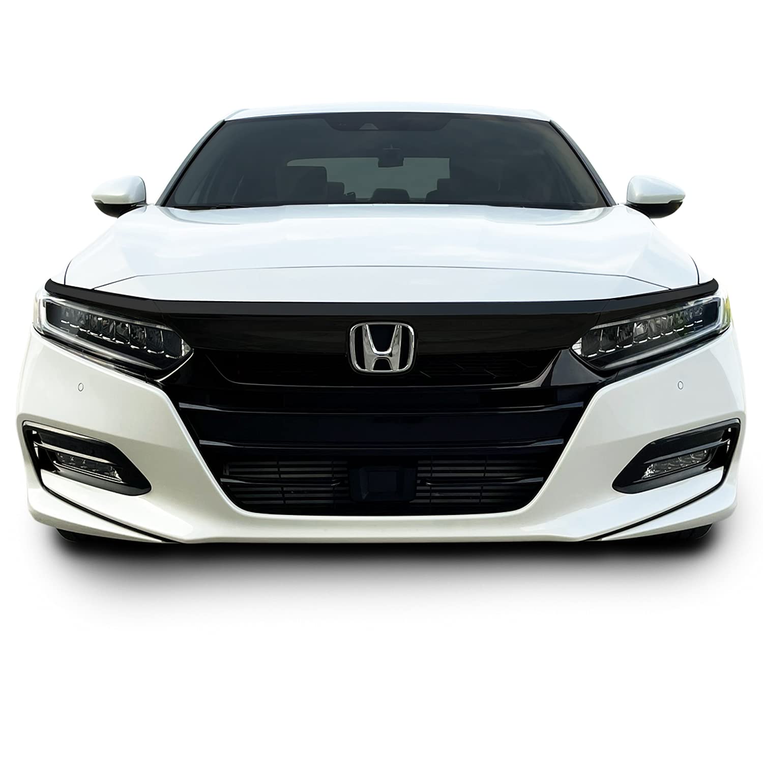 Slickmod Chrome Delete Blackout Vinyl Overlay For 2018-2020 Honda Accord Sedan Front Grill Trim (18-20 Front Grill, Gloss Black)