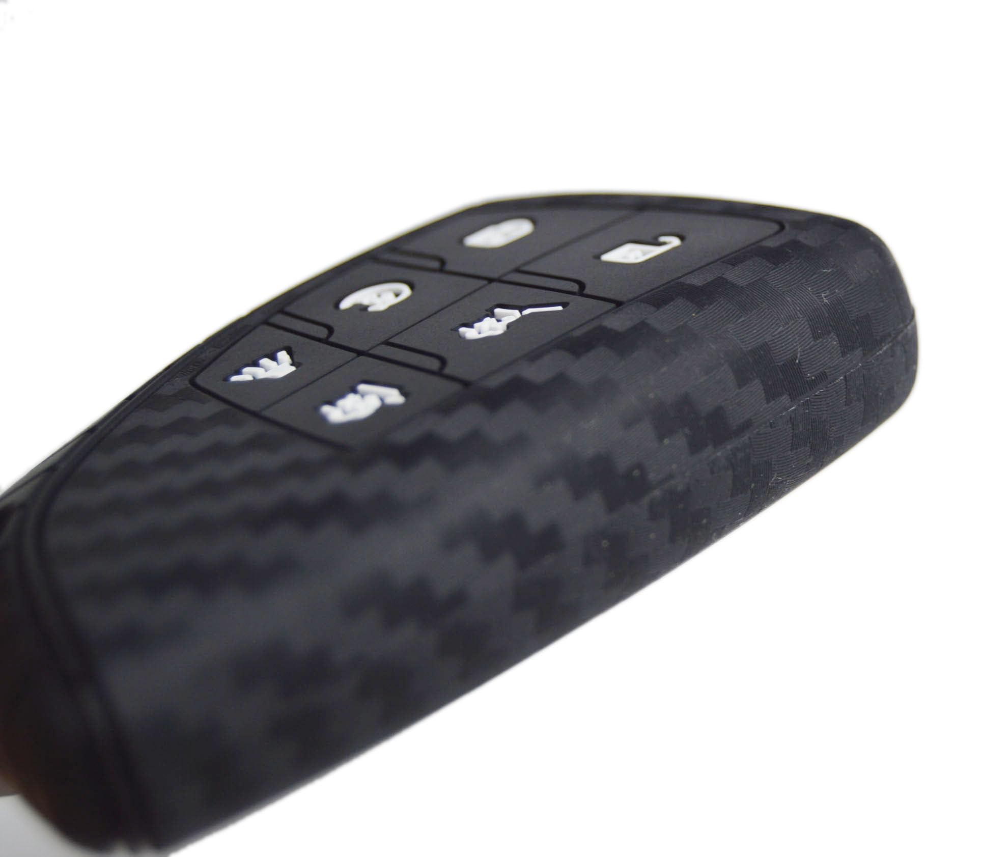 Carbon Silicone 6 buttons Key Fob Cover Case Protector for Chevrolet Suburban Tahoe Traverse Colorado Equinox RS and GMC Acadia