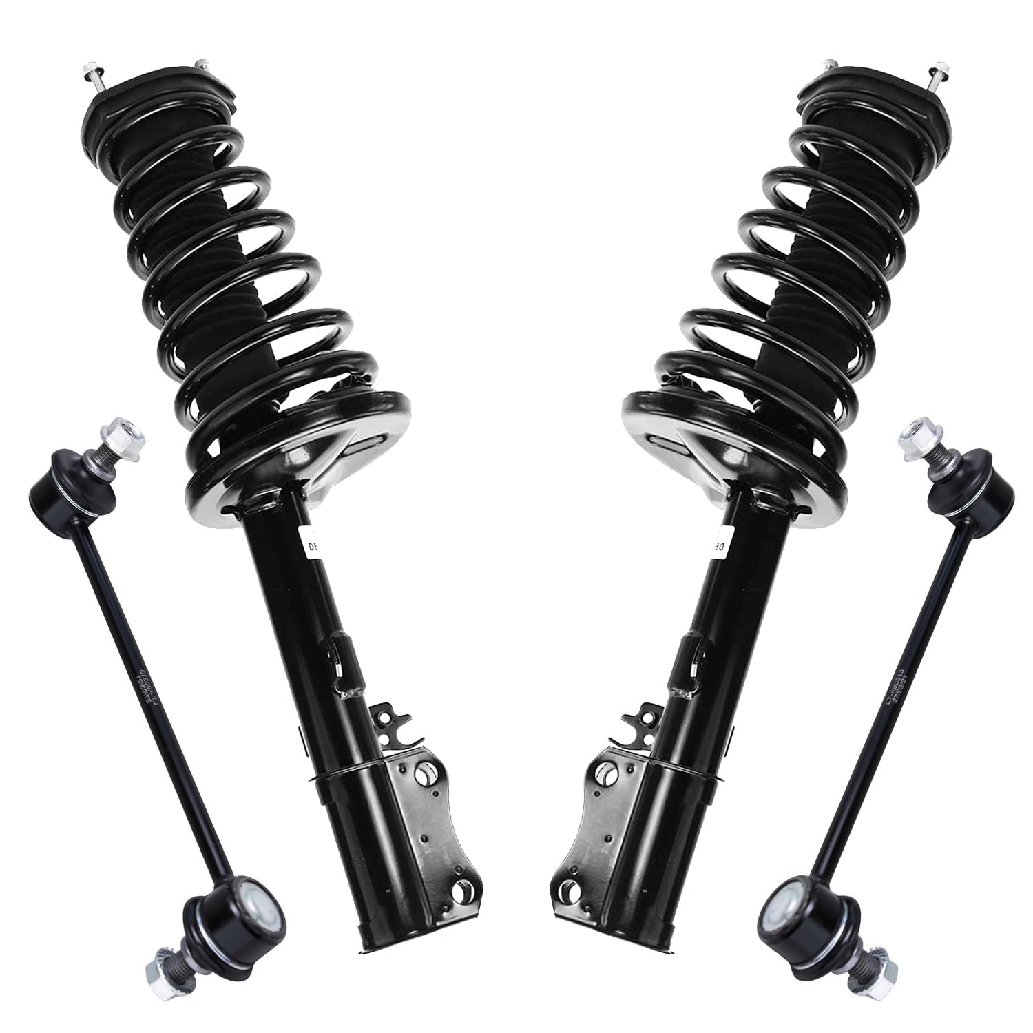 Detroit Axle - Rear Struts Sway Bars For 1997-2001 Toyota Camry 2.2L, 1999-2003 Solara Complete 2 Ready Struts With Coil Springs