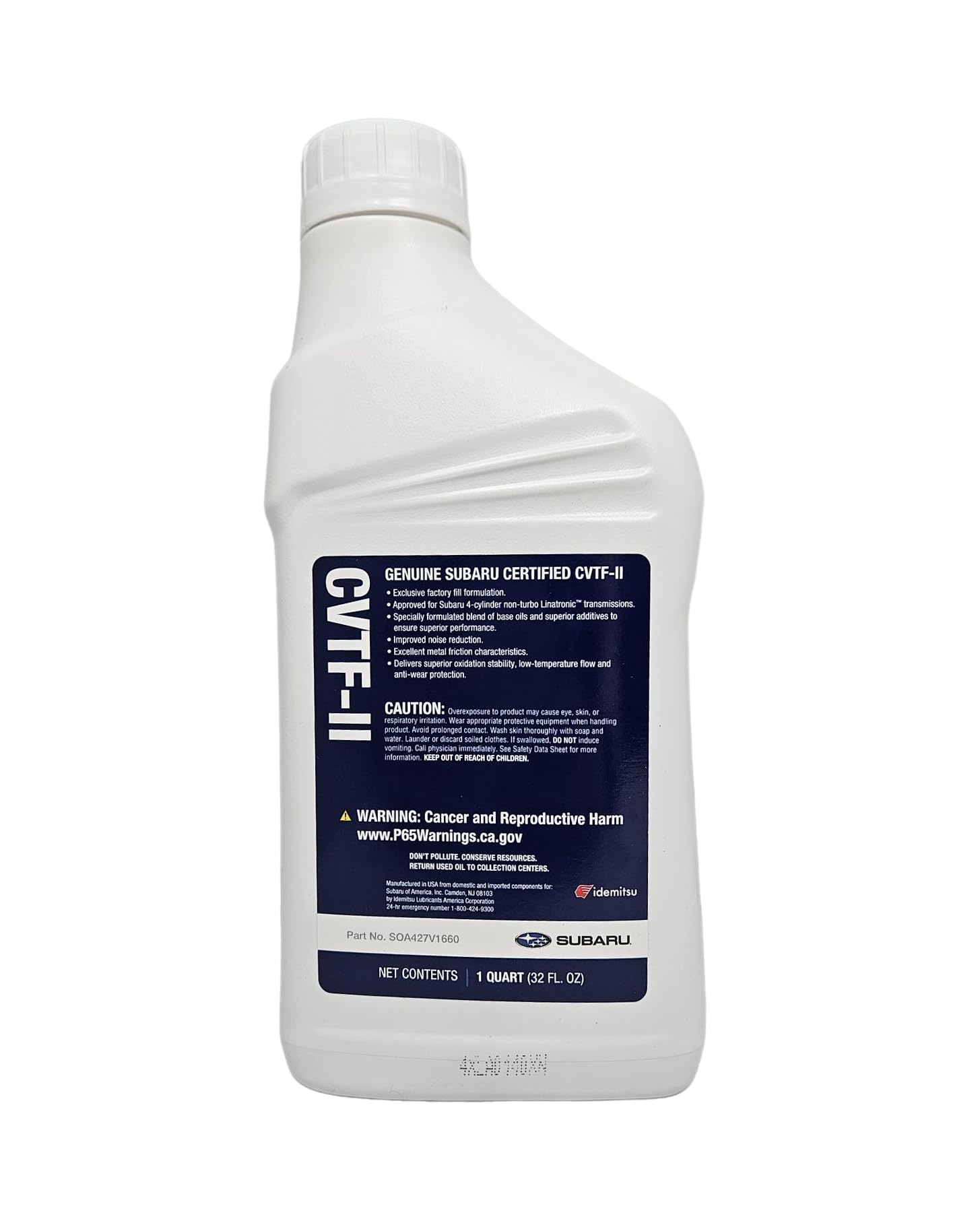 Subaru CVTF-II Automatic Transmission Fluid - 6 Quarts - Genuine OEM for Crosstrek, Legacy, Outback, Forester, Impreza
