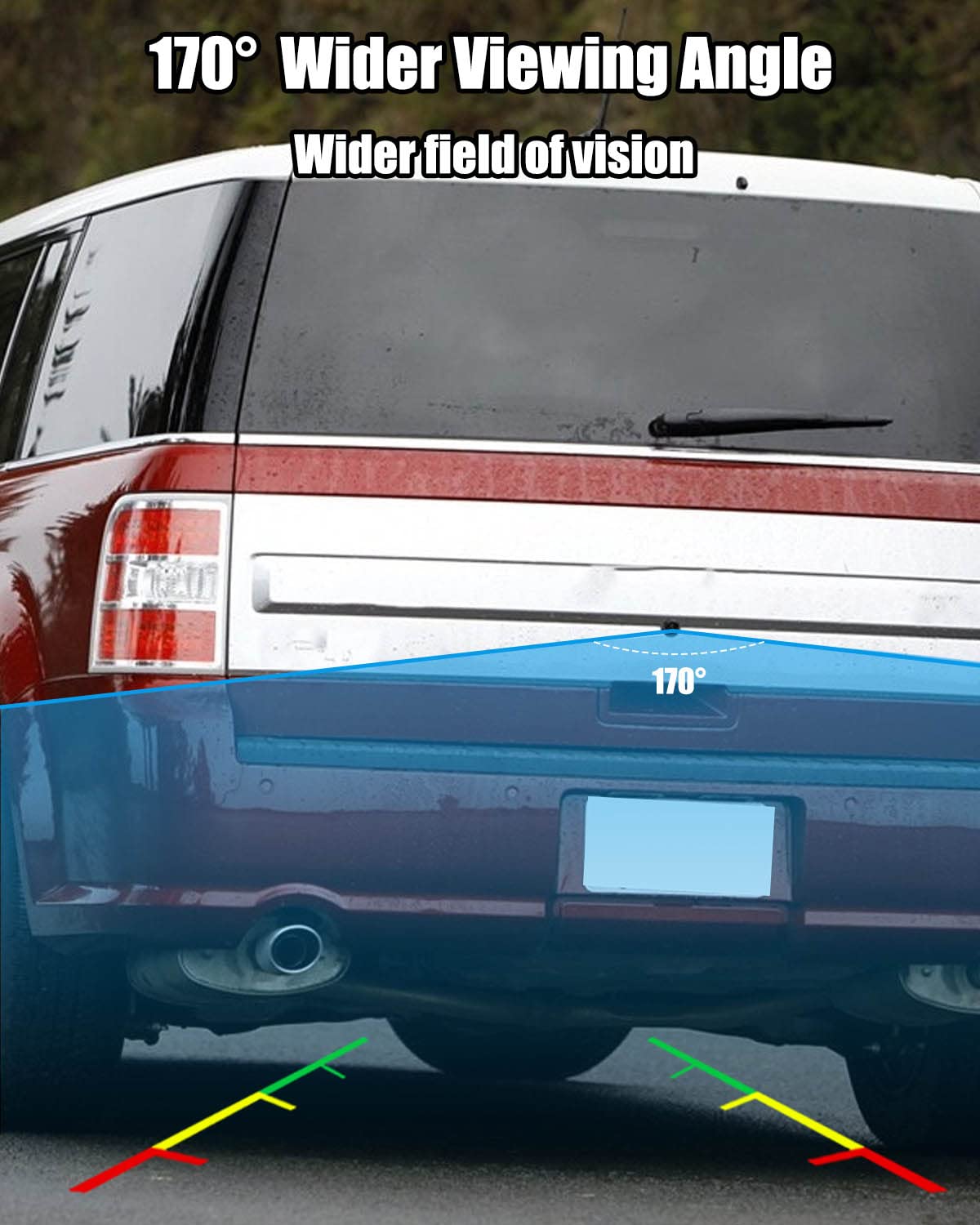 AUGREX Reverse Backup Camera for Ford Flex 2013-2019, HD Night Vision, Waterproof, Wide Angle, Model DA8Z-19G490-A/C