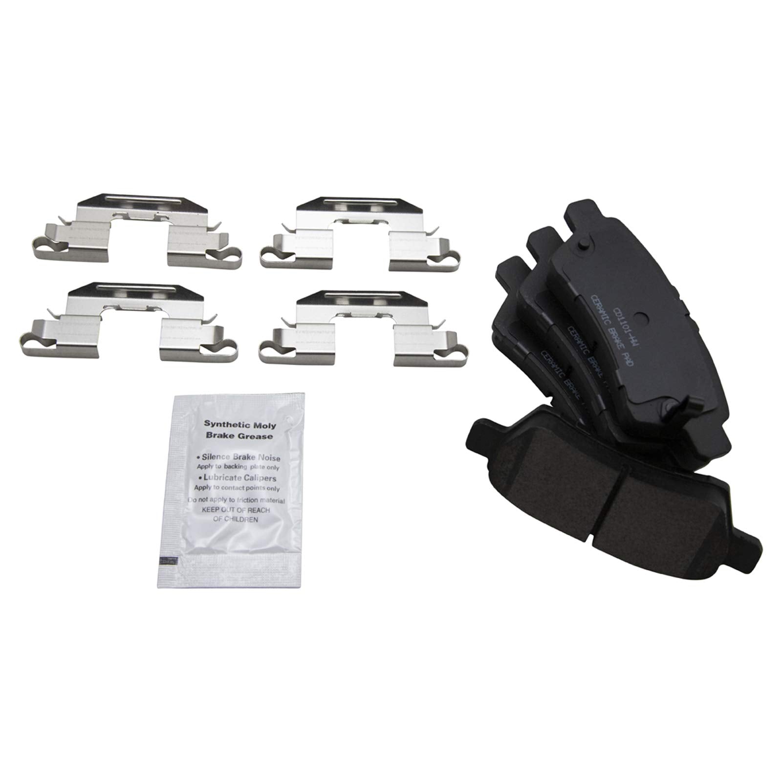 Trq Rear Brake Pad & Rotor Kit Brake Pads Brake Rotor Parking Brake Shoe Set Ceramic Compatible With 2005-2012 Nissan Pathfinder